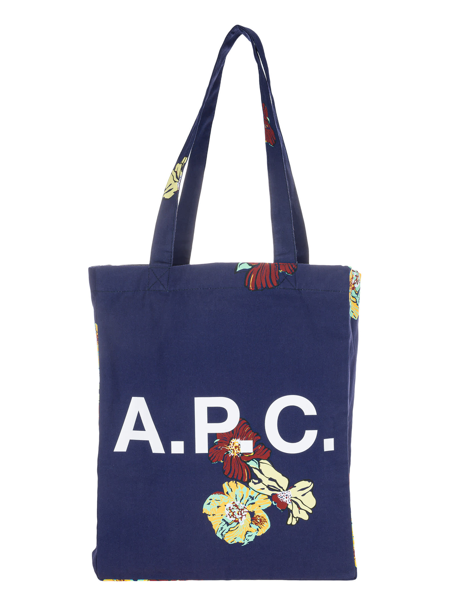 APC A.P.C. FLOWER LOGO-PRINT TOTE BAG,M61442COEOXIAK