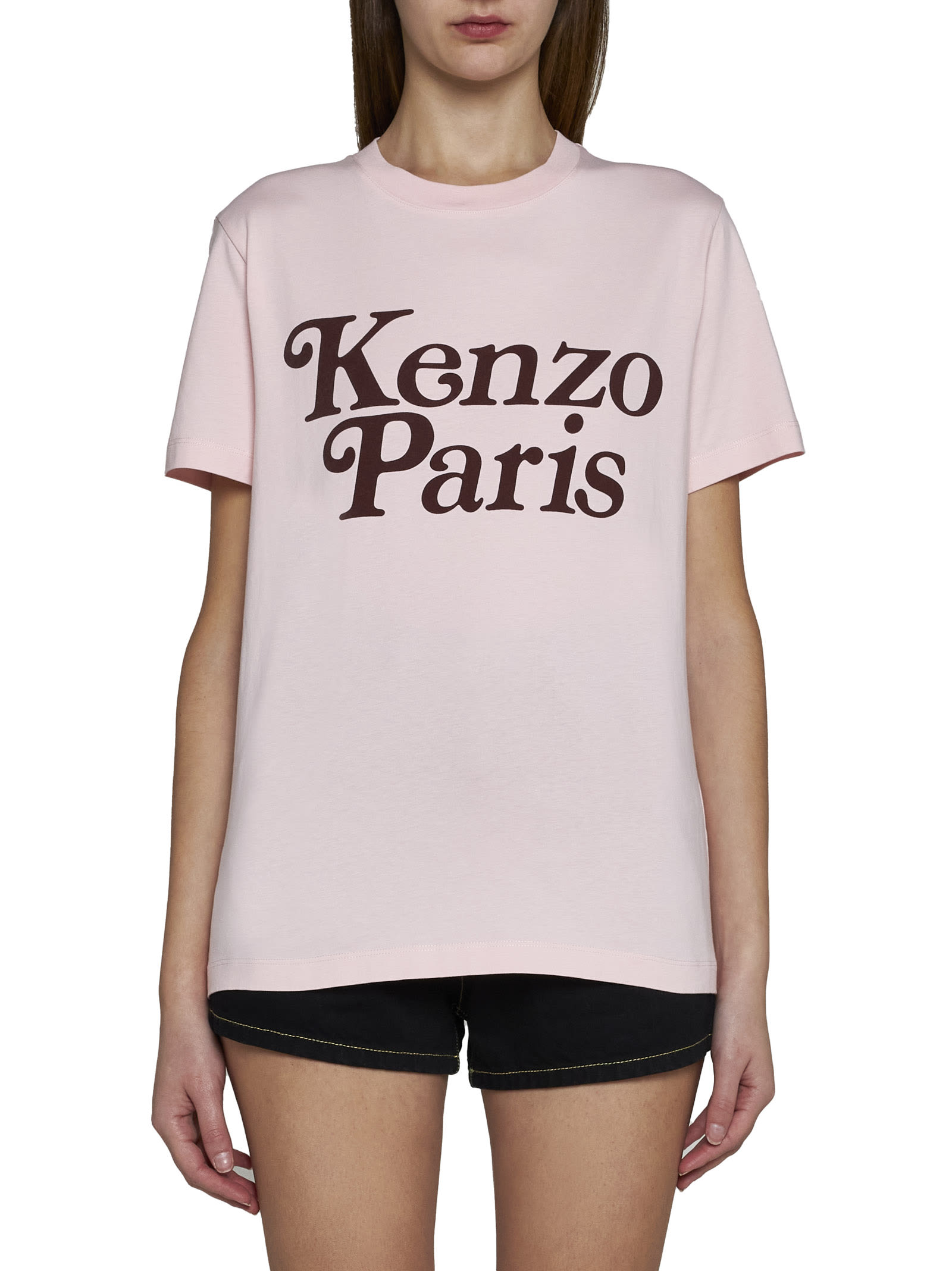 Shop Kenzo T-shirt In Faded Pink