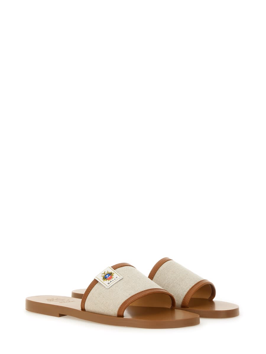 Shop Bally Slide Sandal Sollie In Beige