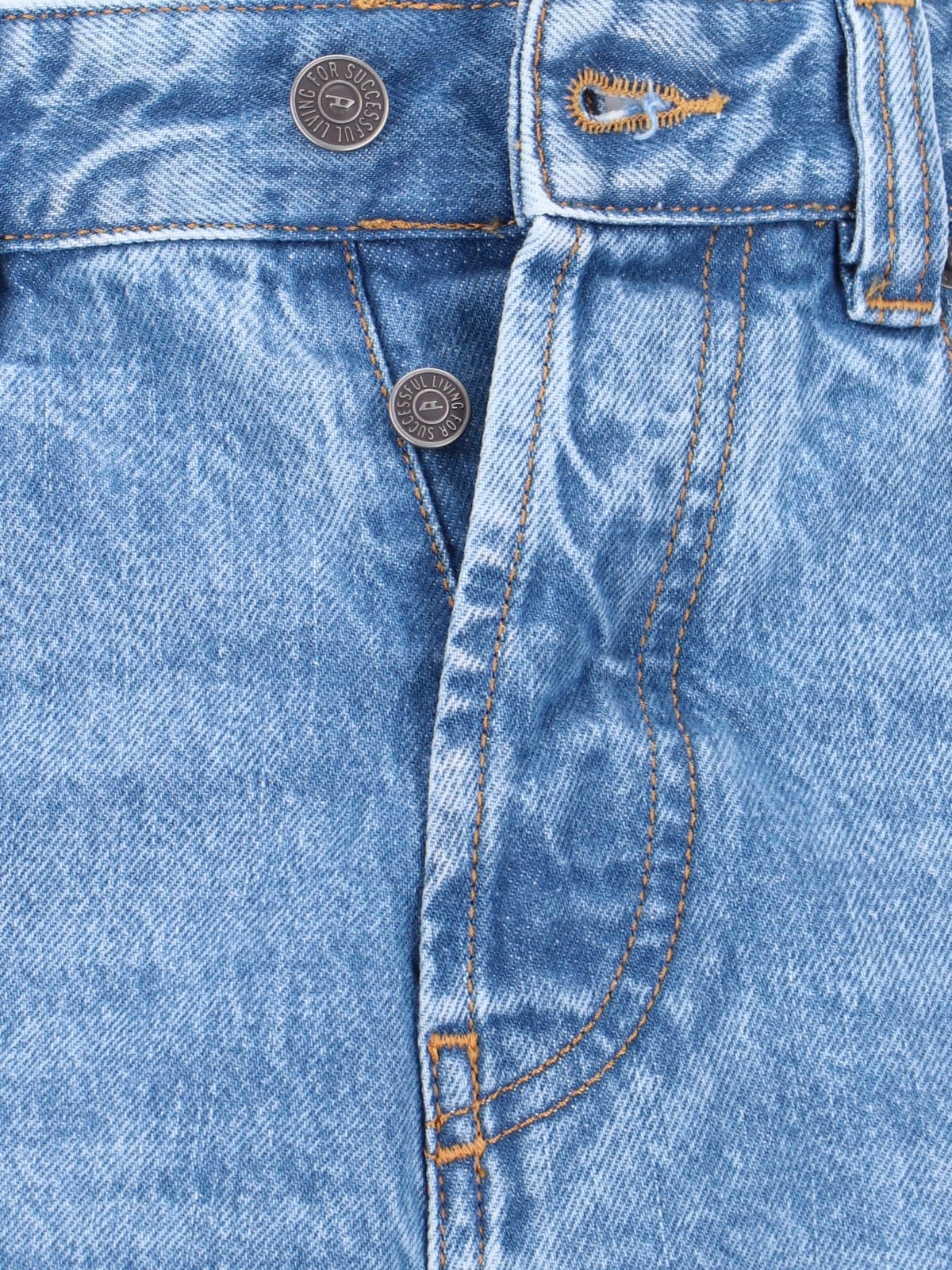 Diesel "2001 D-macro 09i29" Straight Jeans In Light Blue
