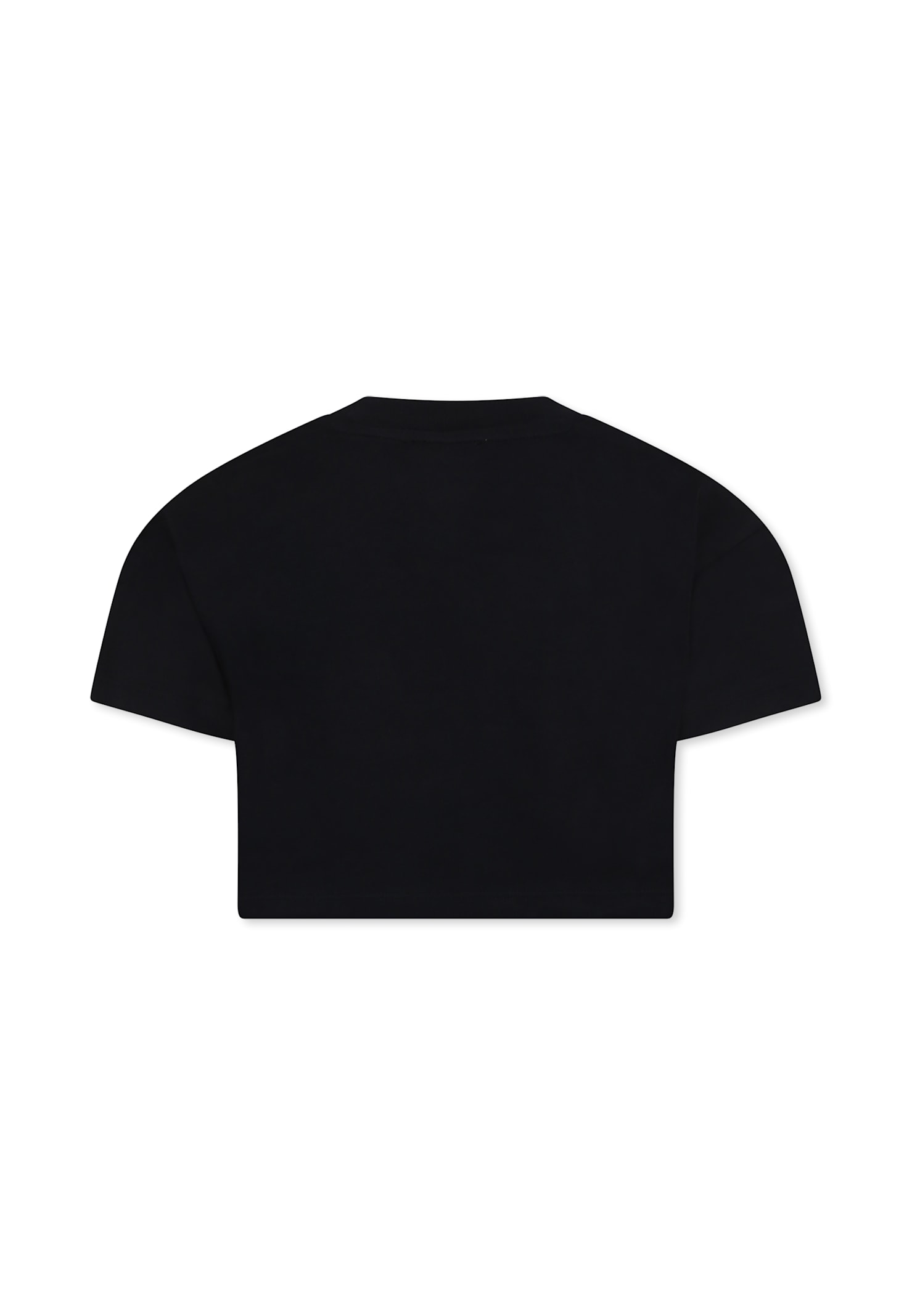 Marc Jacobs Black T-shirt For Girl With Logo In Black
