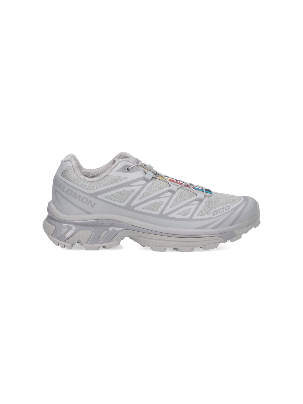 Salomon 'xt-6' Grey Sneaker With Logo Applied On The Tongue And Chunky Sole In Gray