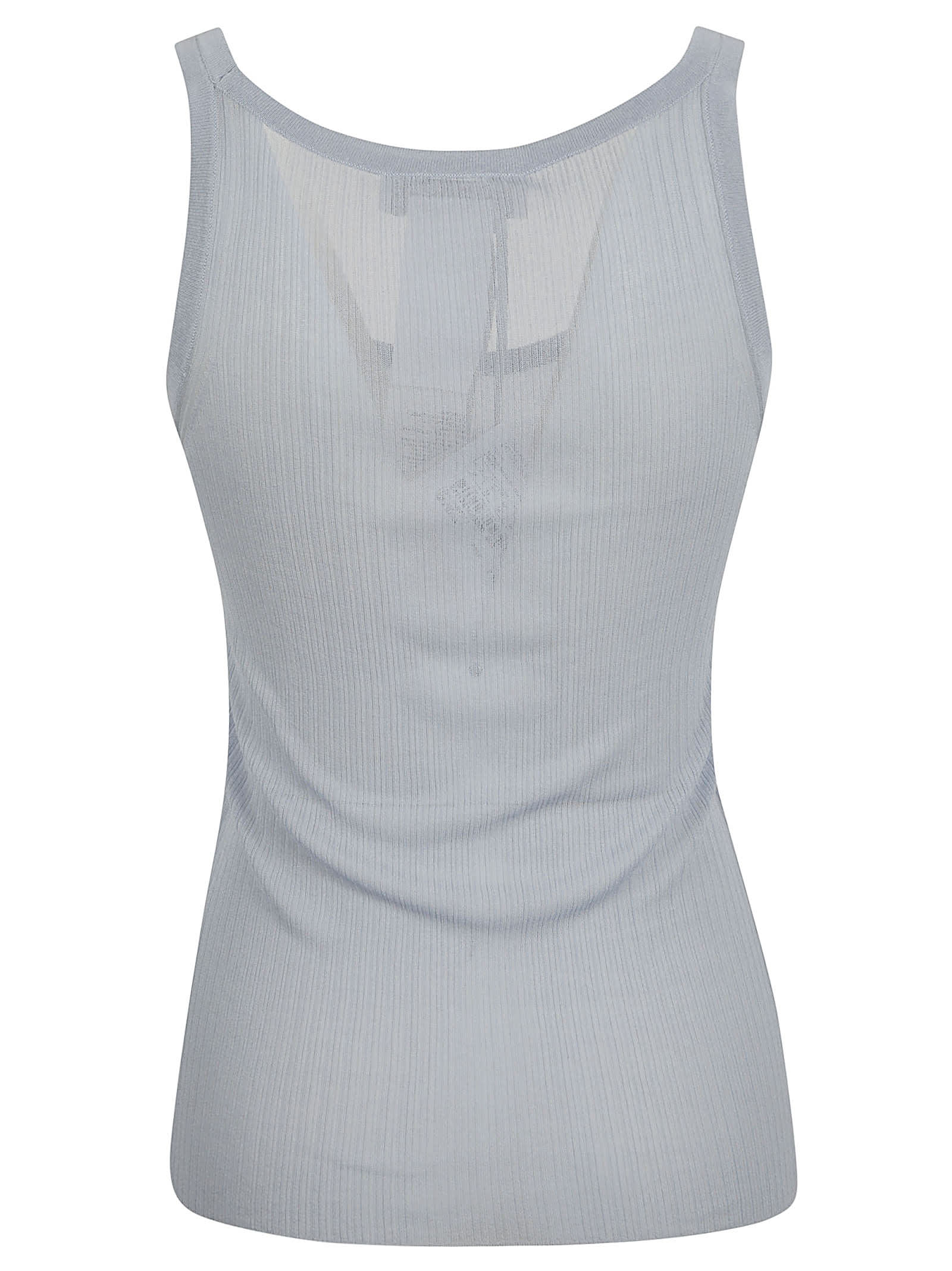 Shop Max Mara Bastia Tank Top In Light Blue