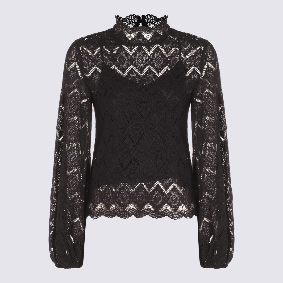 Shop Twinset Black Cotton Top