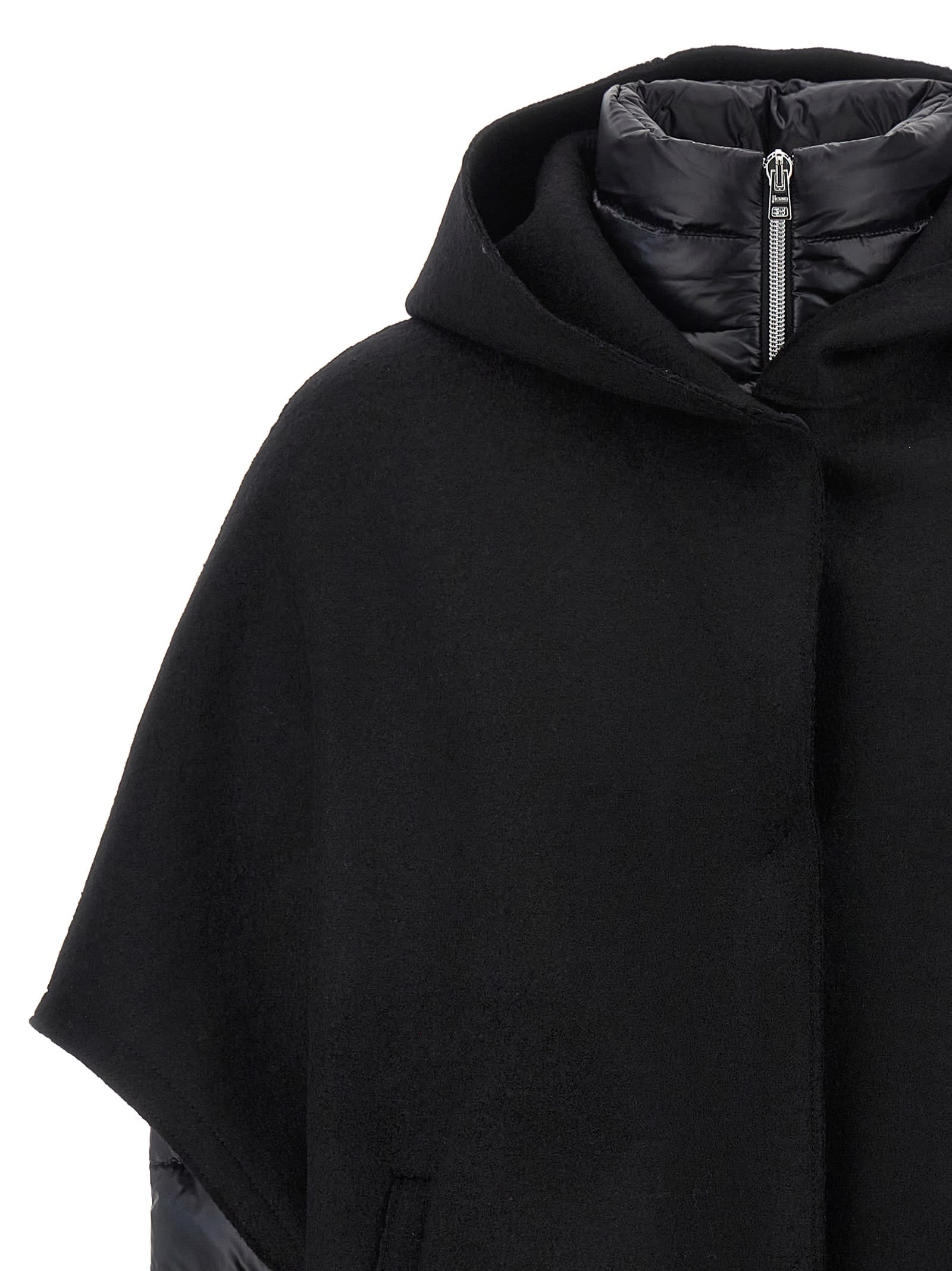 Herno Double Layered Down Jacket In Black