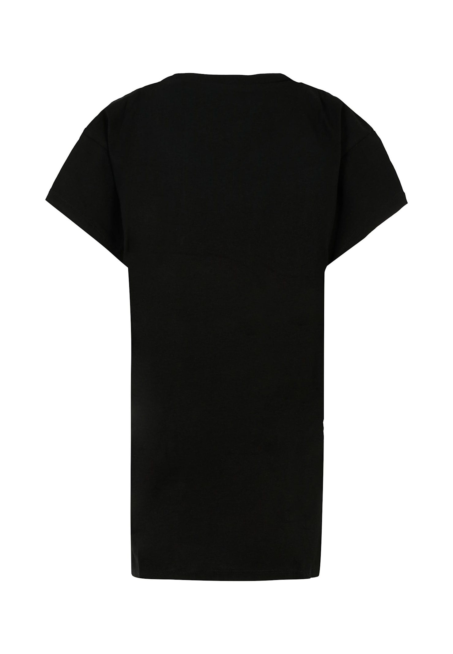 Diesel Black Dress For Girl With Logo In Black