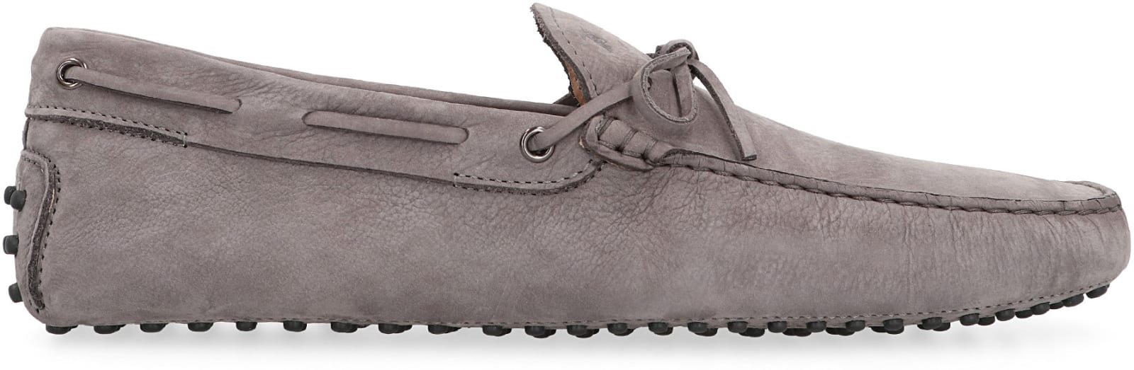 Shop Tod's Suede Loafers In Grey