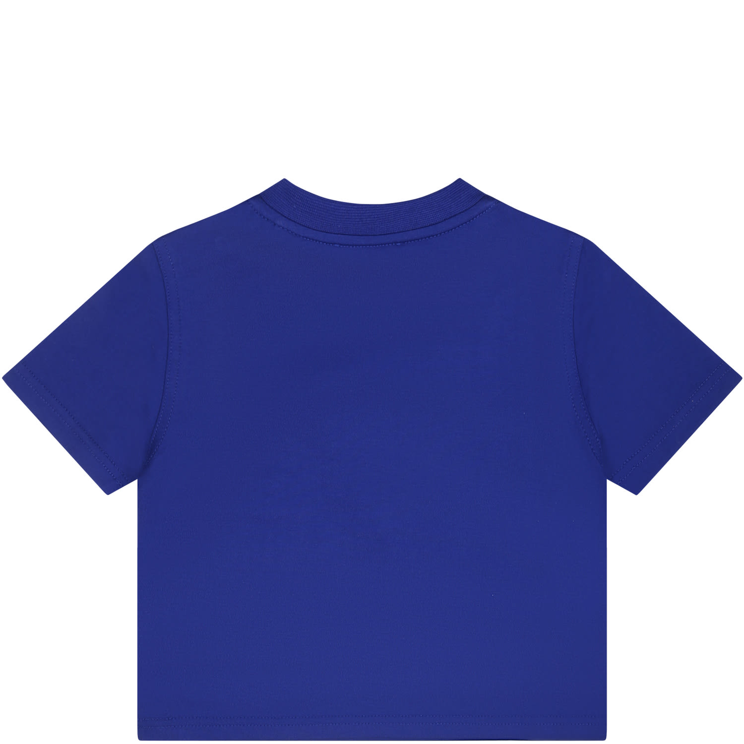 Shop Burberry Blue T-shirt For Baby Boy With Logo