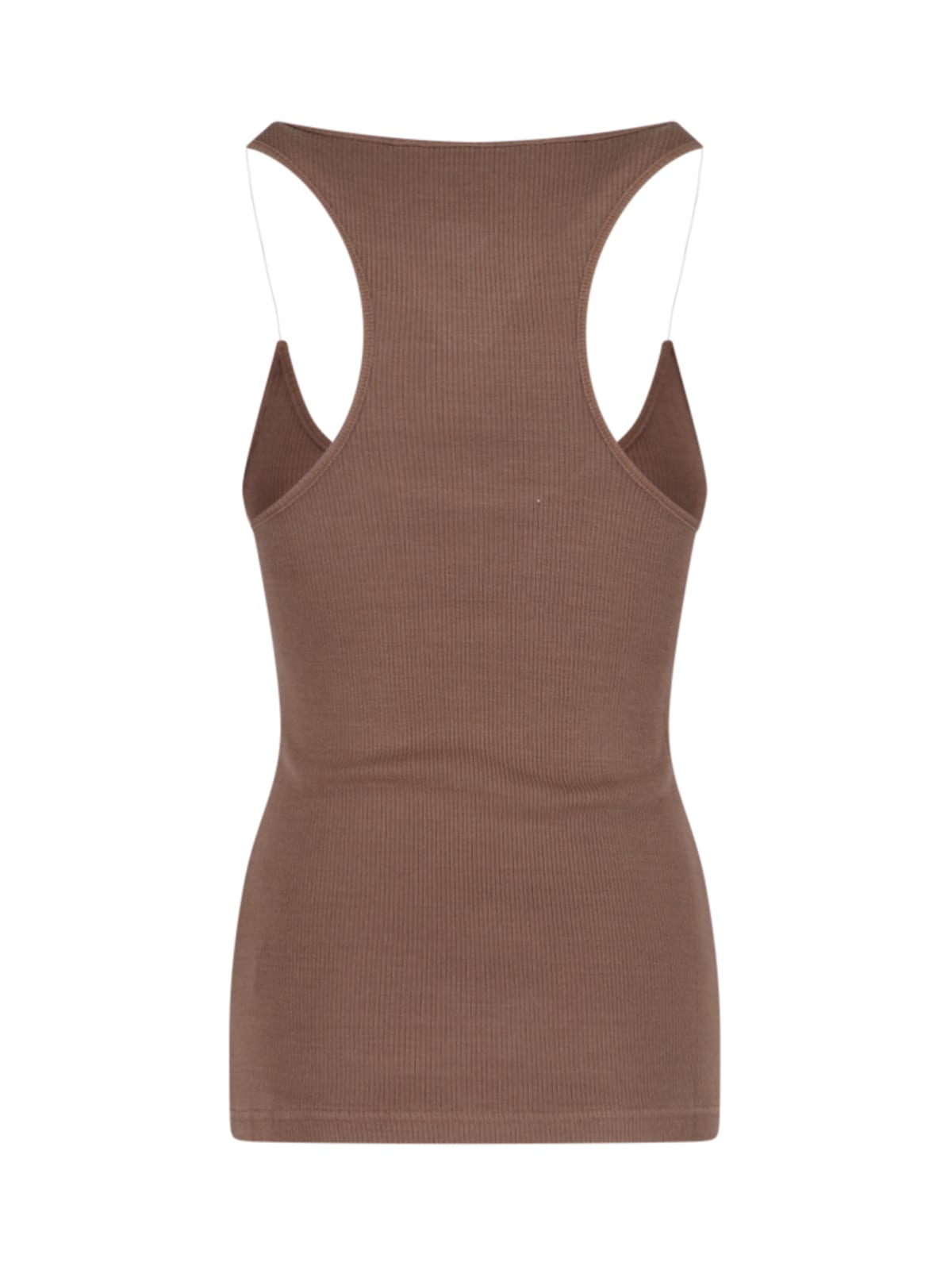 Shop Y/project Invisible Shoulder Straps Tank Top In Brown