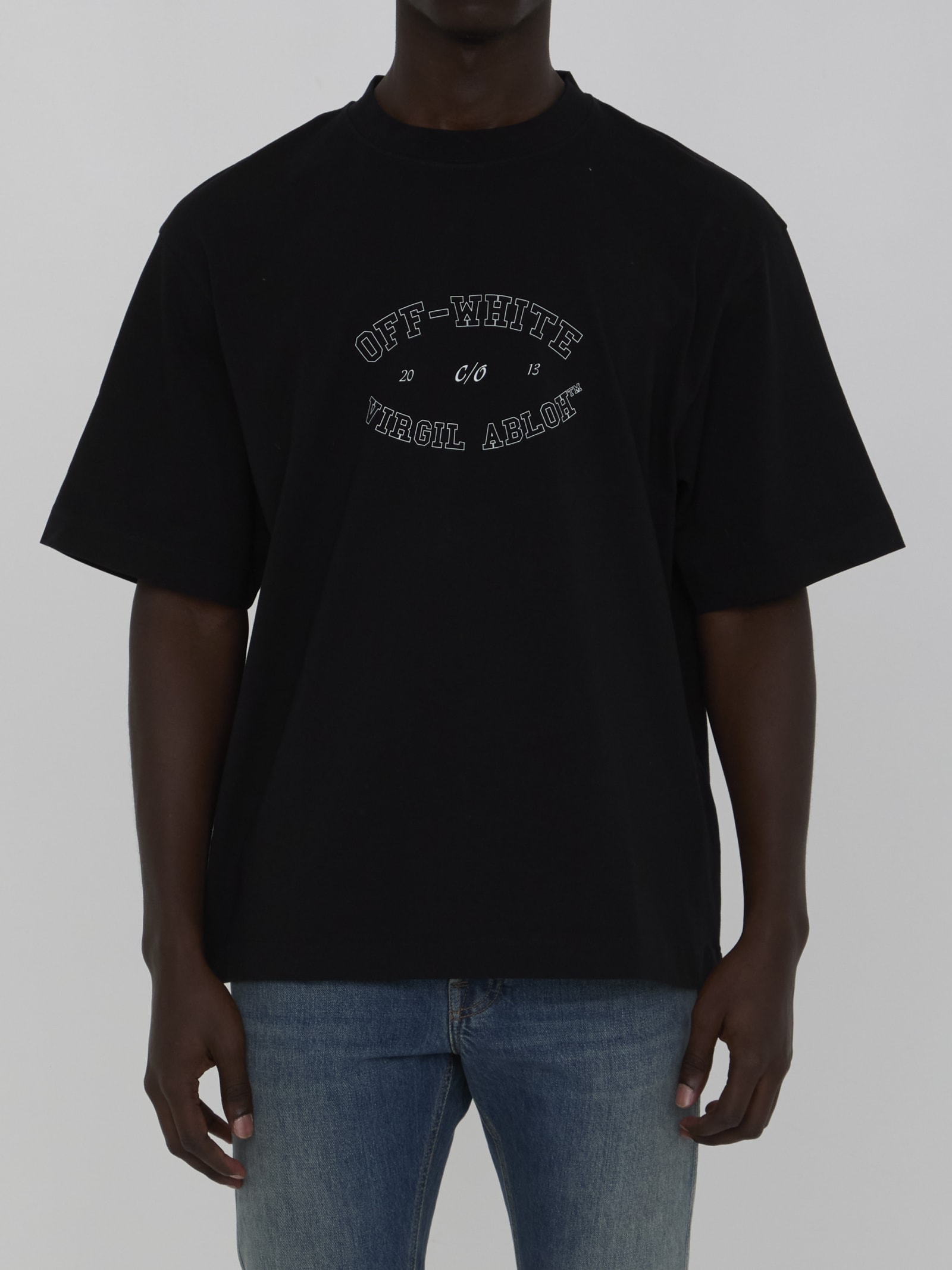 Shop Off-white College Skate T-shirt In Black