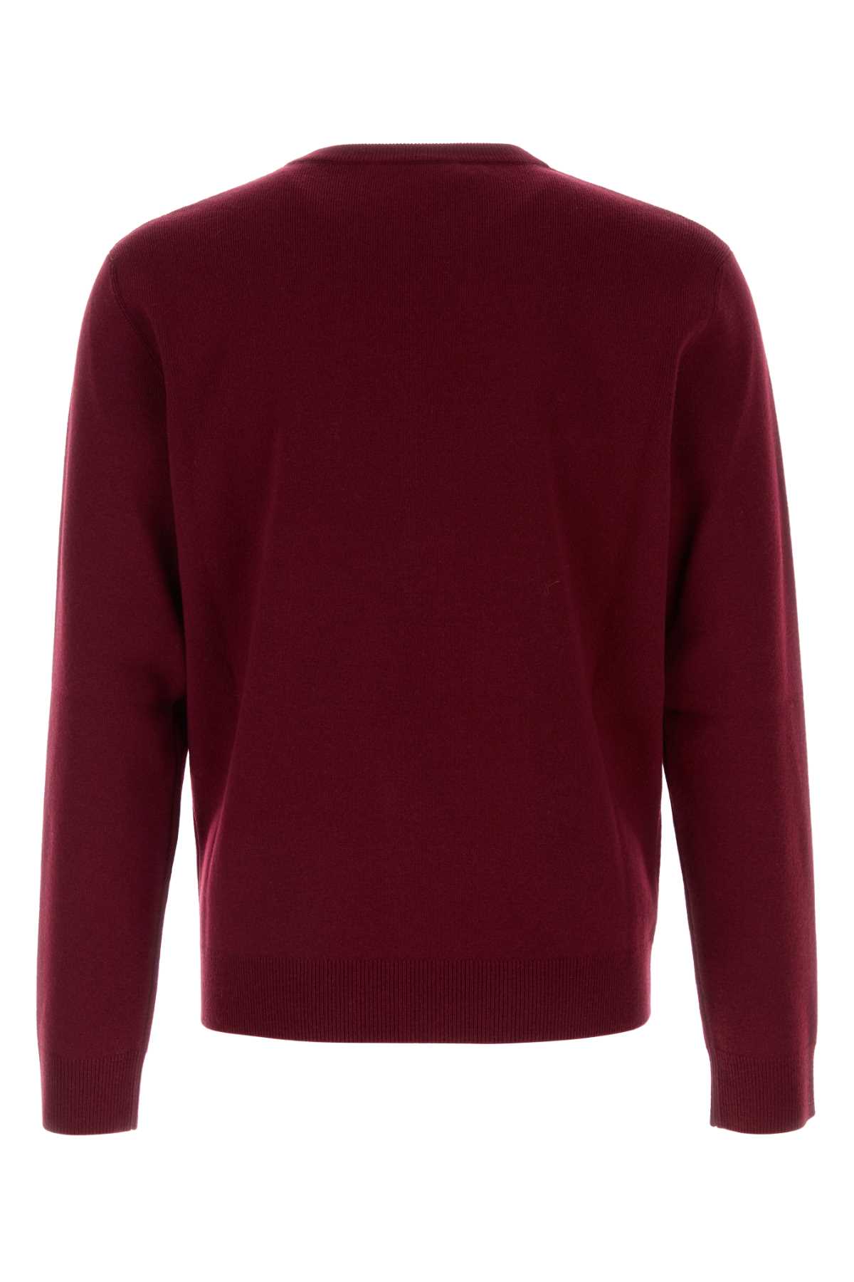 Shop Gucci Tiziano Red Wool Blend Sweater In Burgundybluemc