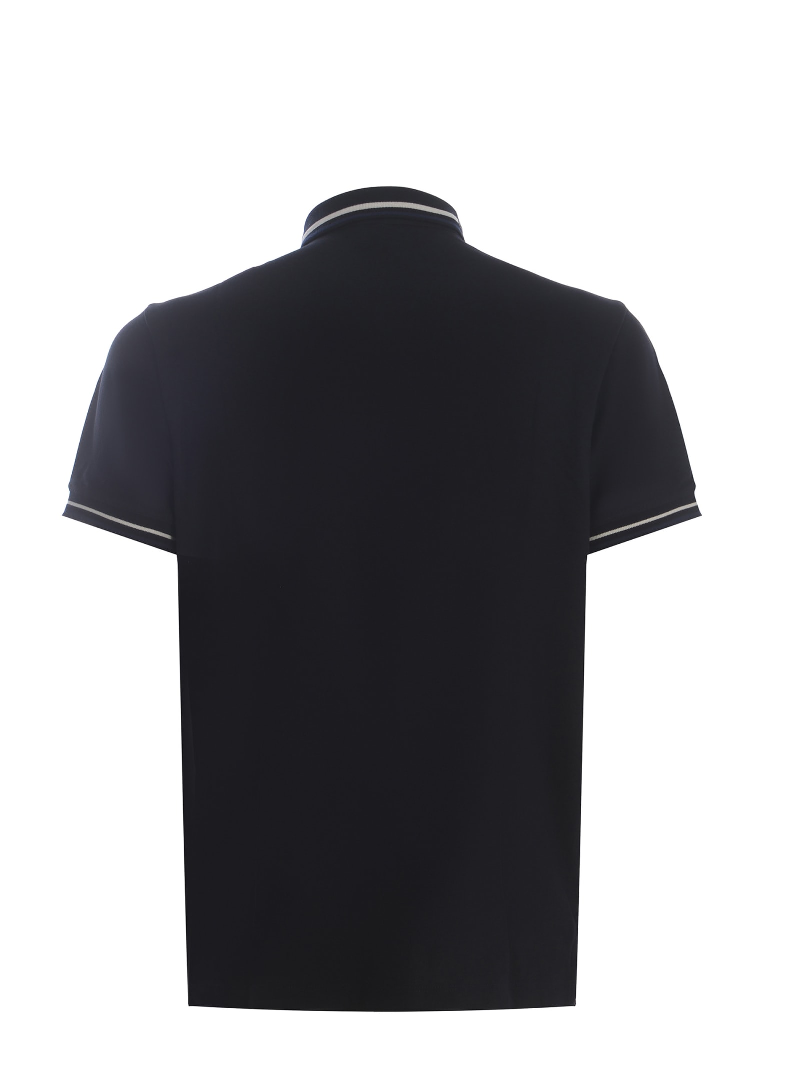 Shop Emporio Armani Polo Shirt  Made Of Cotton Pique In Blu