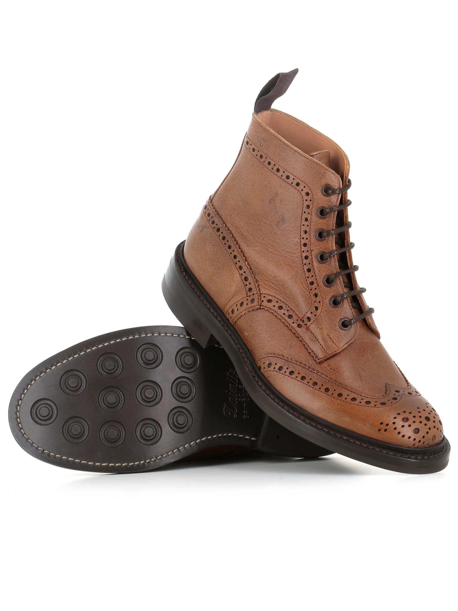 Shop Tricker's Lace-up Boot Stow In Cognac