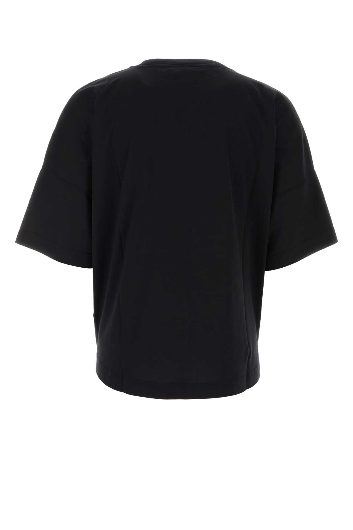 Shop Palm Angels Black Cotton Oversize T-shirt In Blackwhit