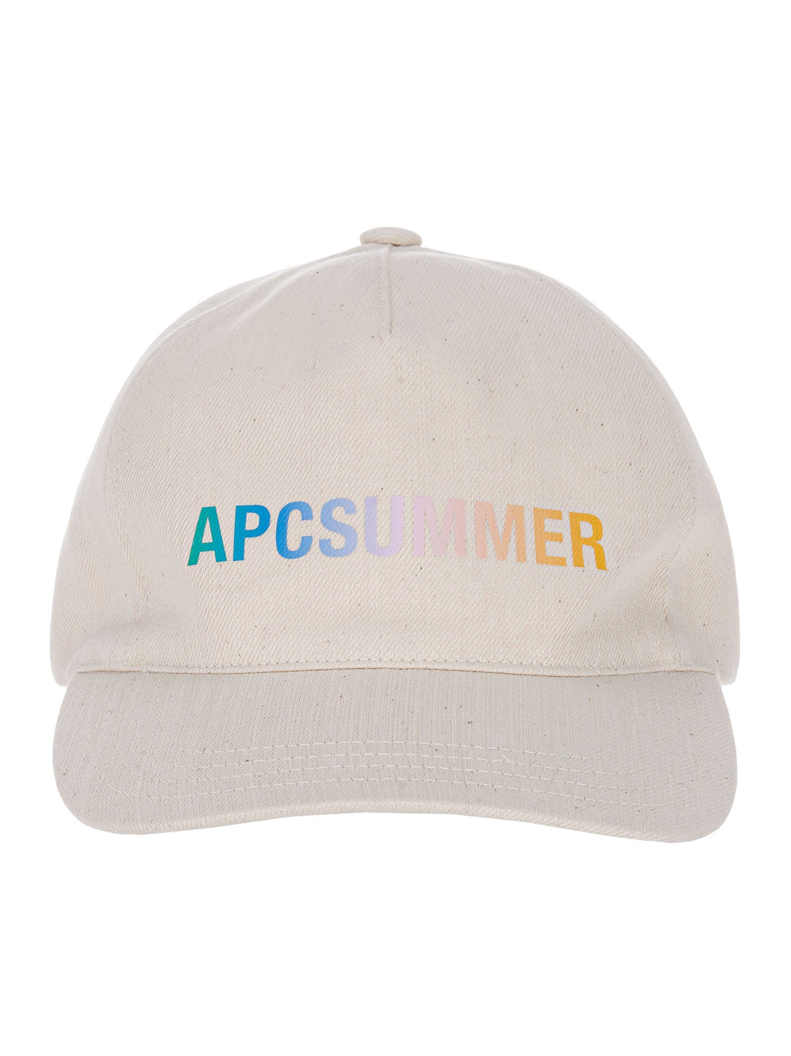 A.p.c. White Denim Summer Logo Baseball Cap