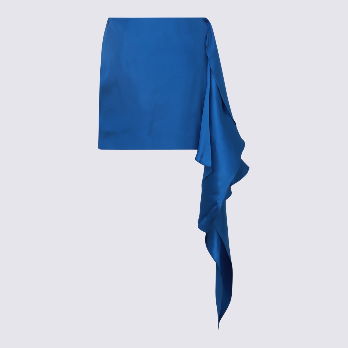 Blue Lapis Silk Himeji Mini Skirt
