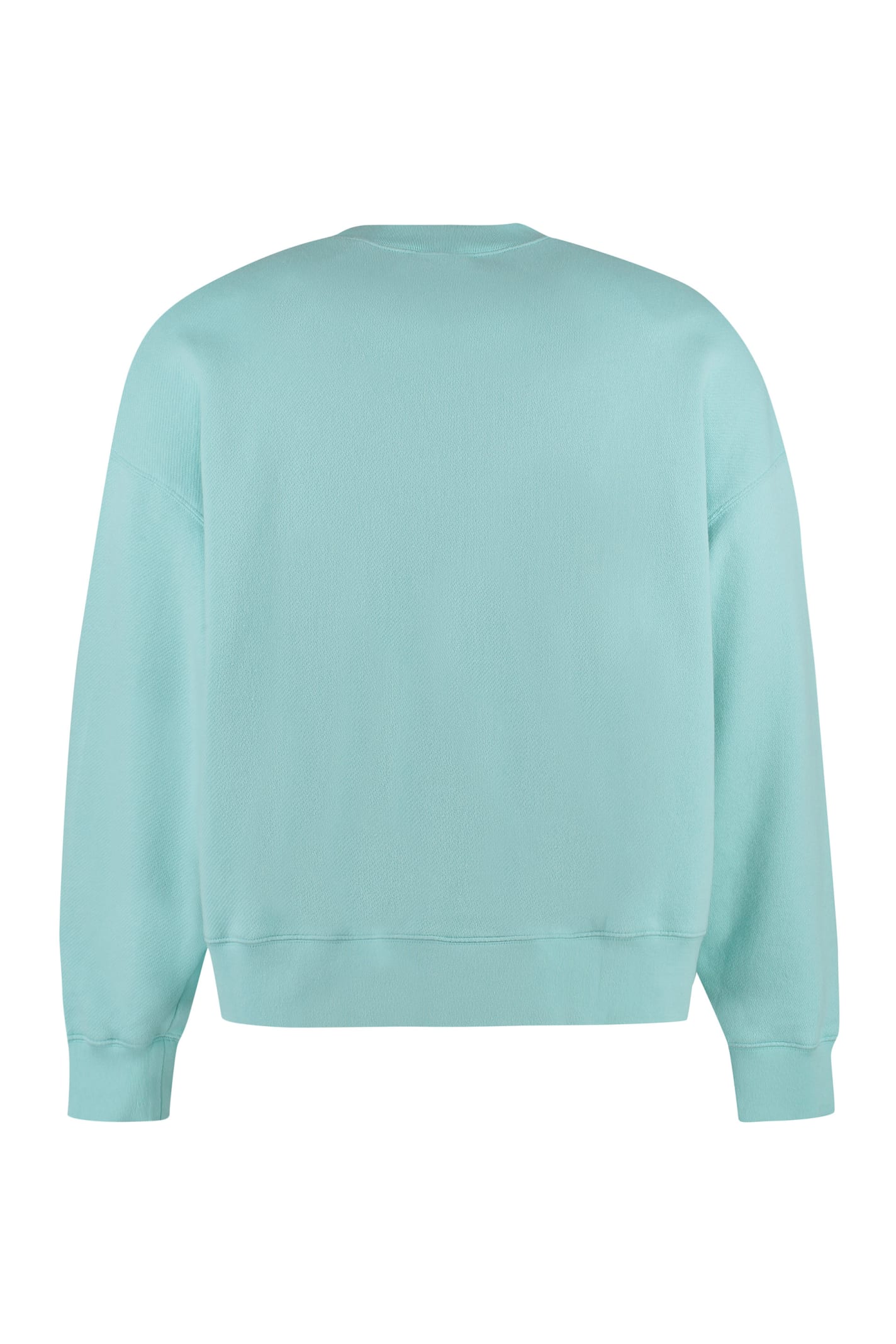 Shop Palm Angels Embroidered Cotton Sweatshirt In Blue