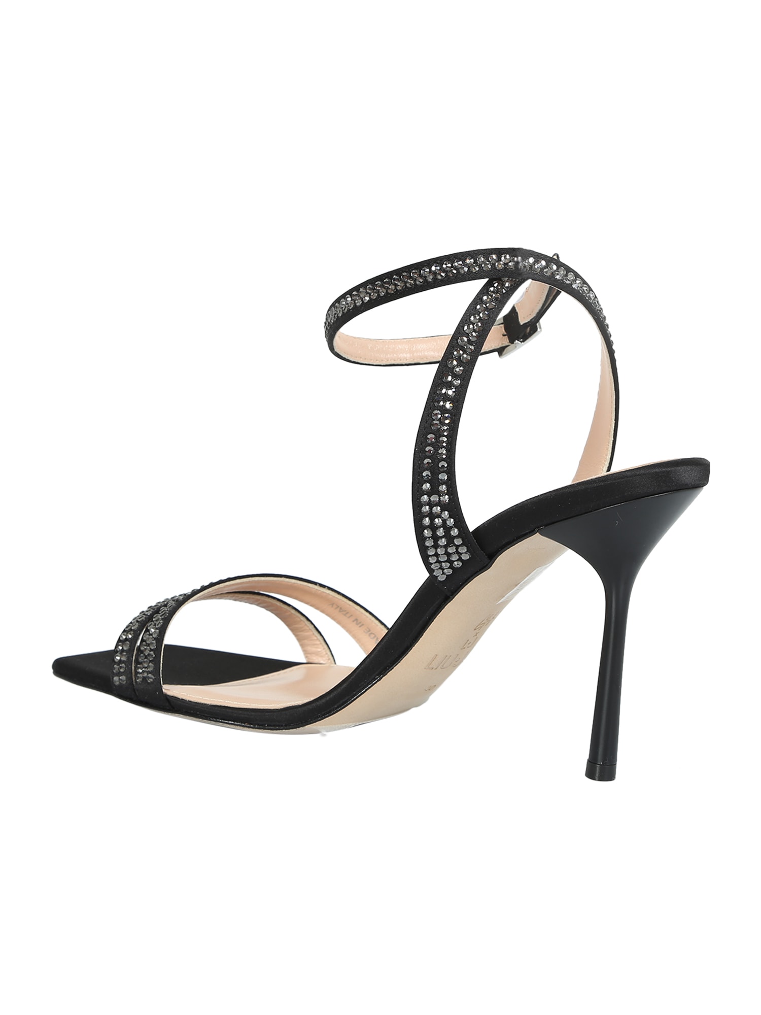 Shop Leonie Hanne Sandals With Rhinestones In Black