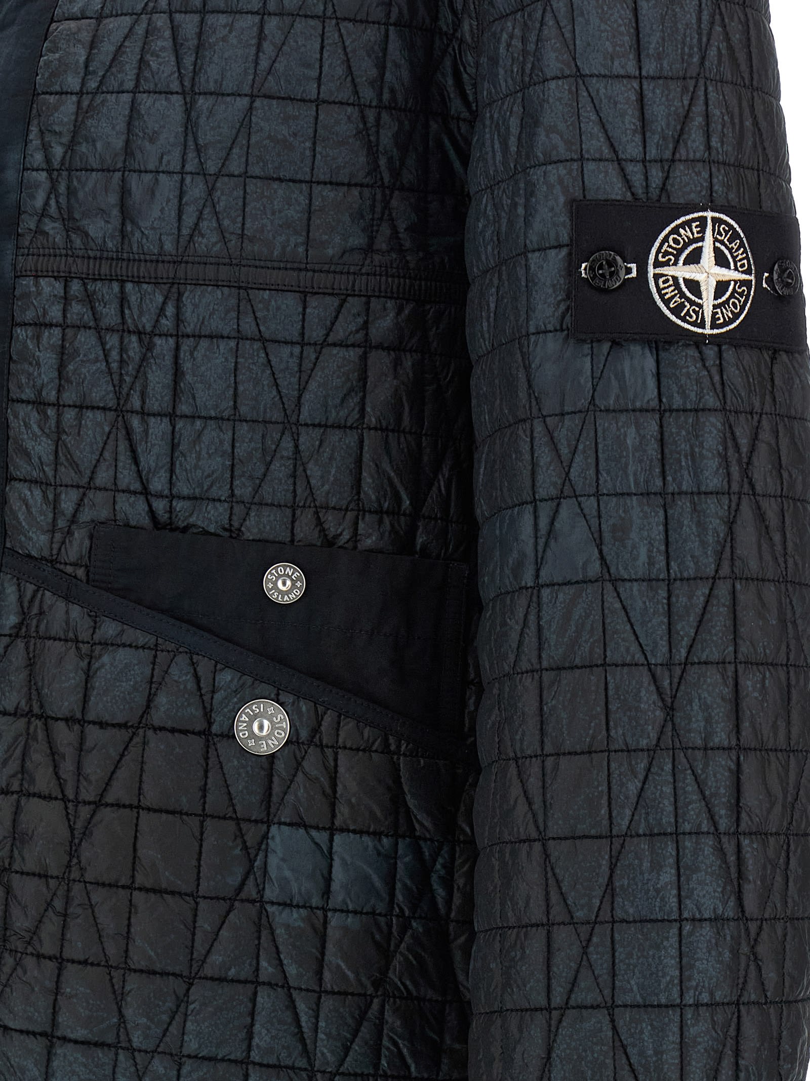 Stone Island Ylon Reps-tc Corrosion Treatment Jacket In Black
