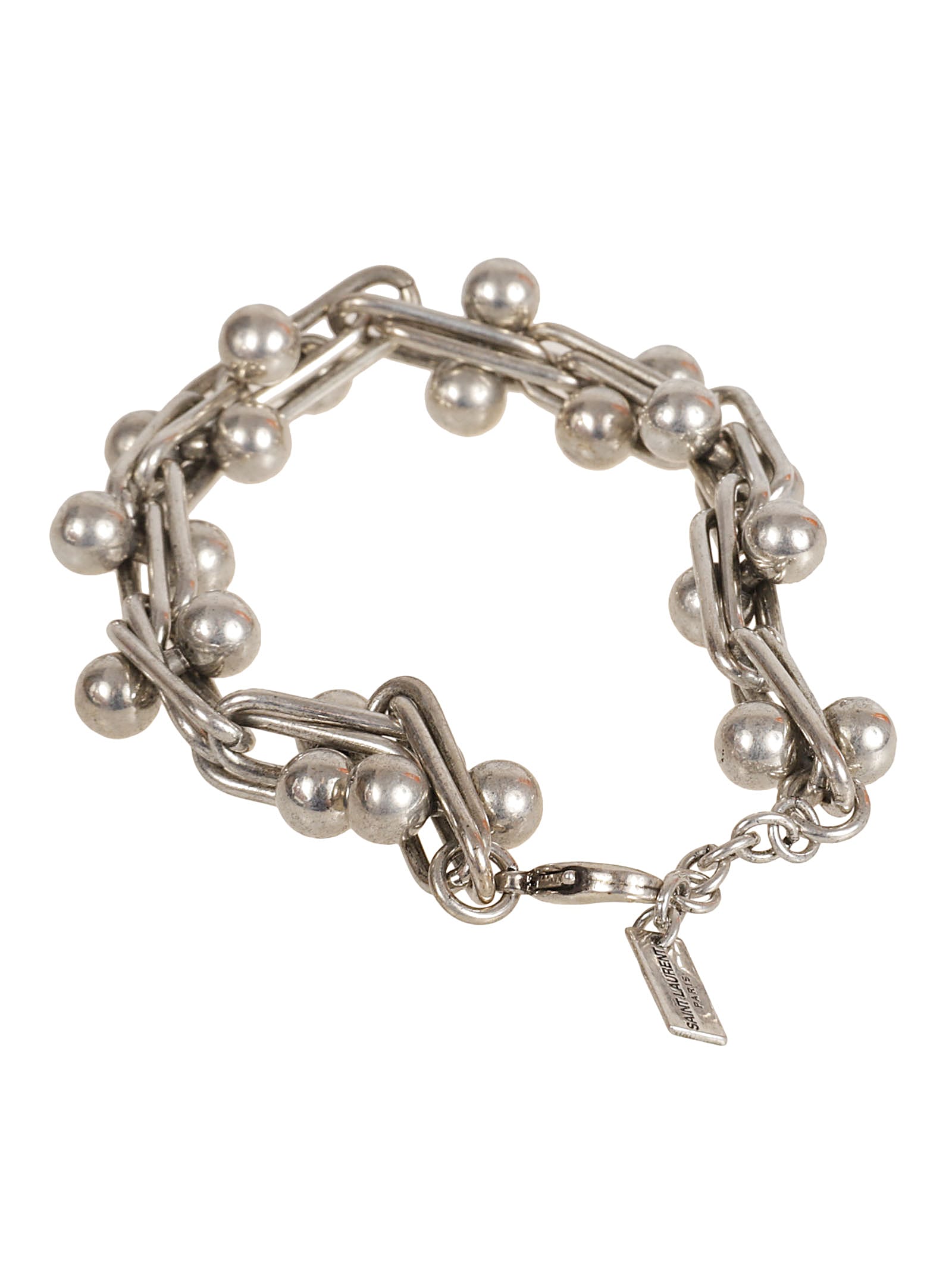 Saint Laurent Maillons Bracelet In Silver
