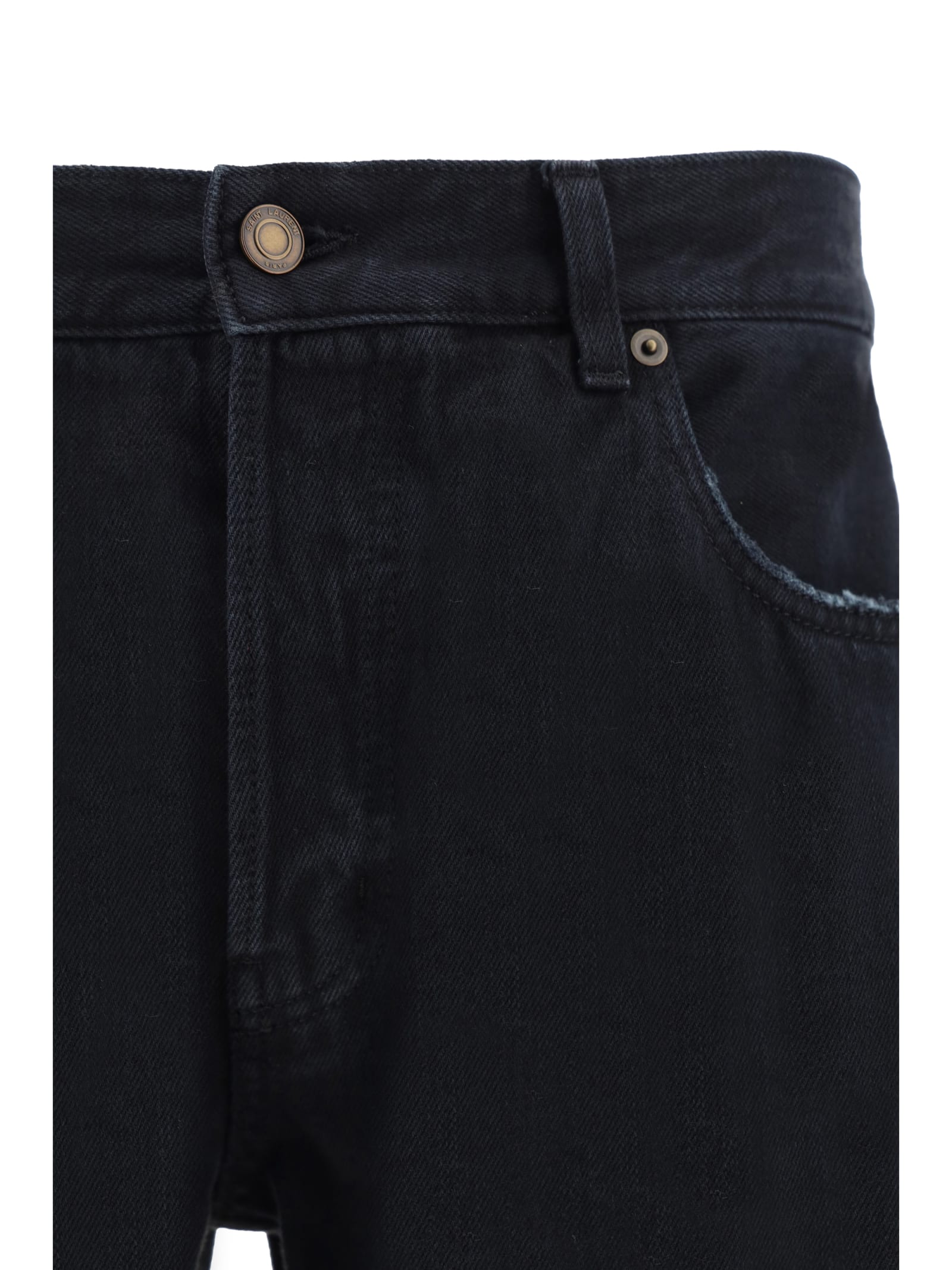 Shop Saint Laurent Relaxed Jeans In Black