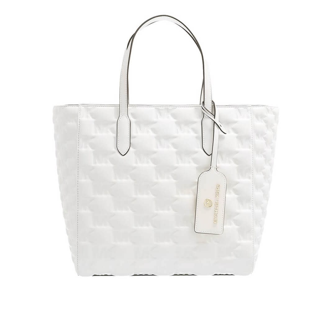 Michael Kors Sinclair Monogram White Shopping Bag