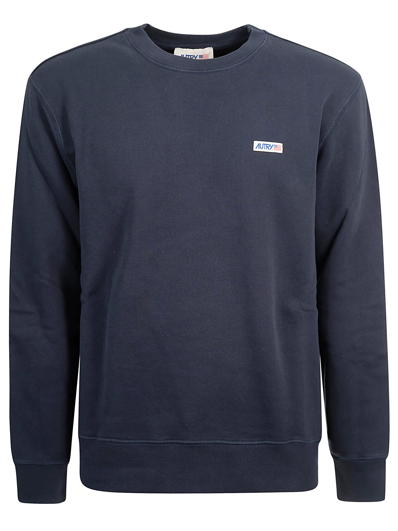 Shop Autry Logo Detail Sweatshirt In Jersey Blue