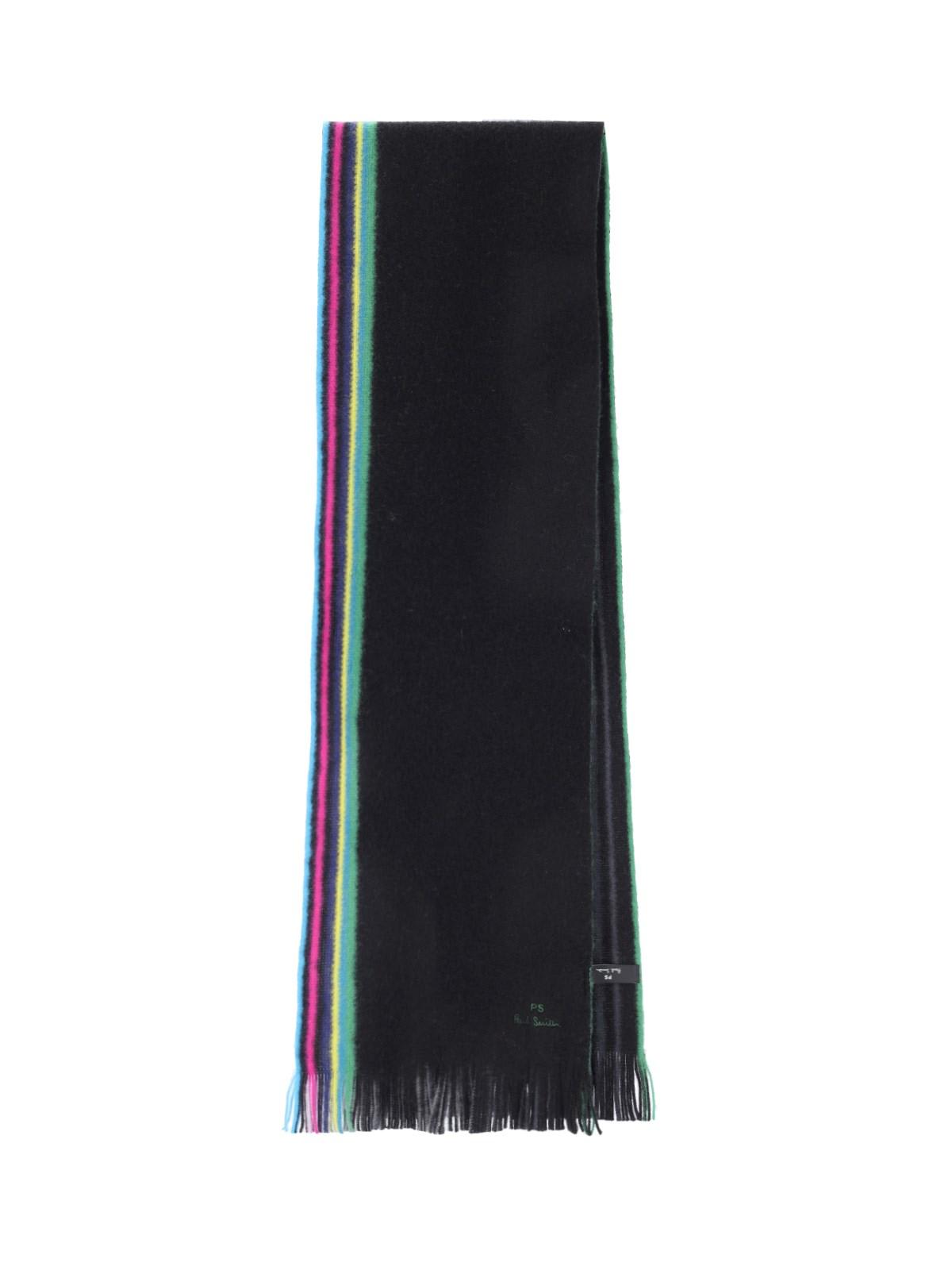 Shop Ps By Paul Smith Sports Stripe Scarf Scarf In Black