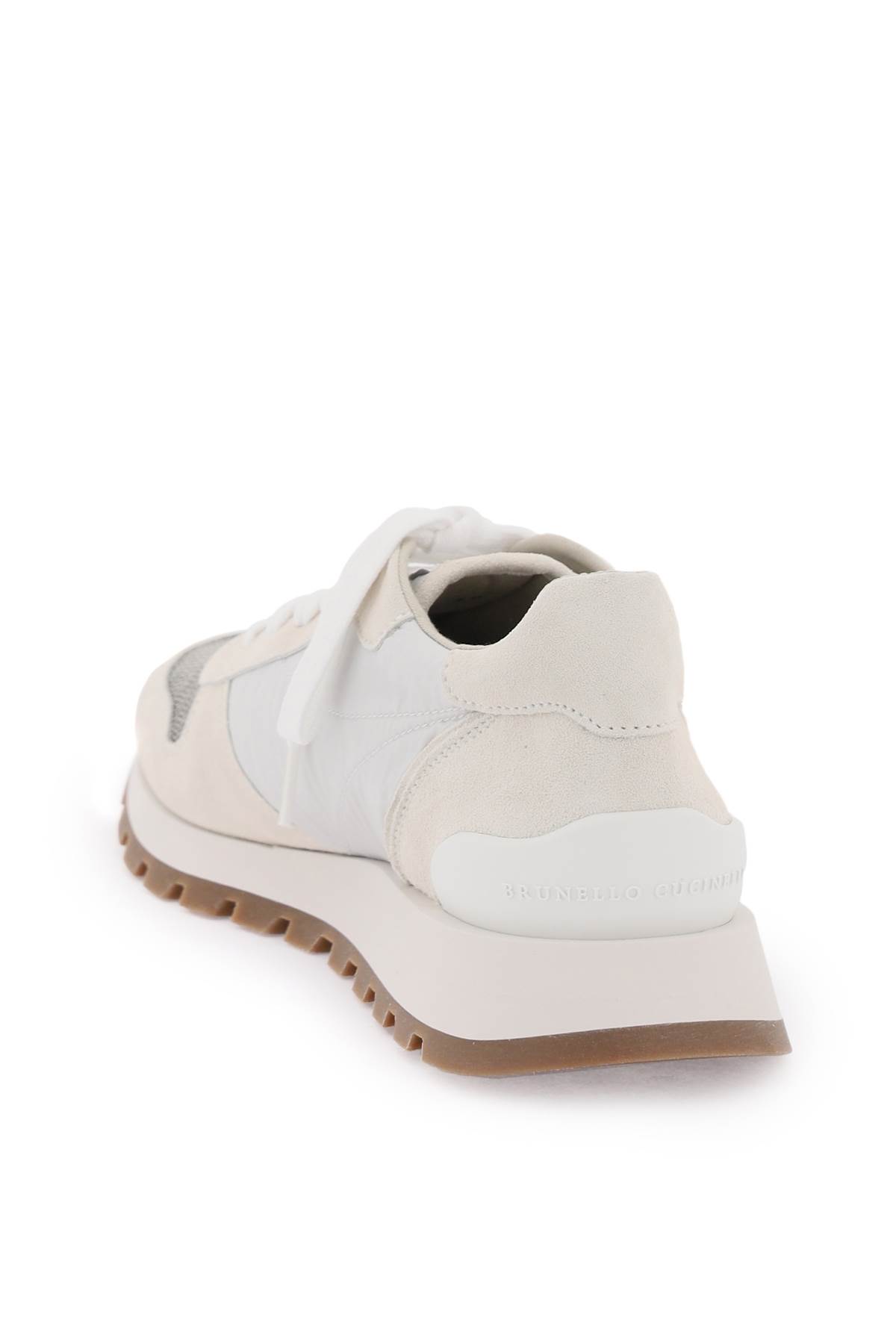 Shop Brunello Cucinelli Sneakers With Monili Toe In White