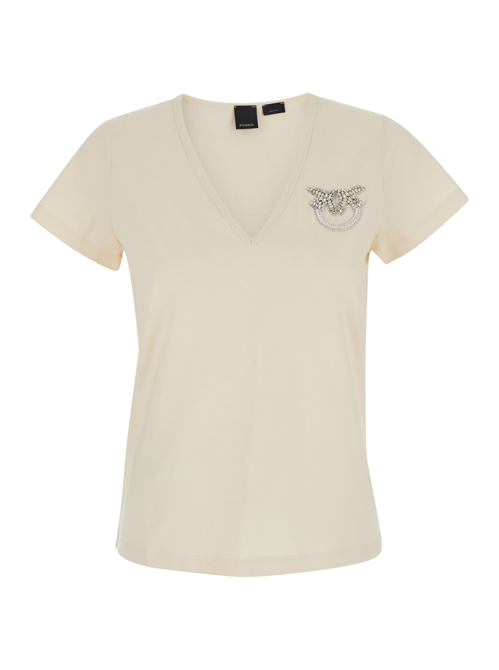 turbato White T-shirt With Logo On The Front Jersey Woman