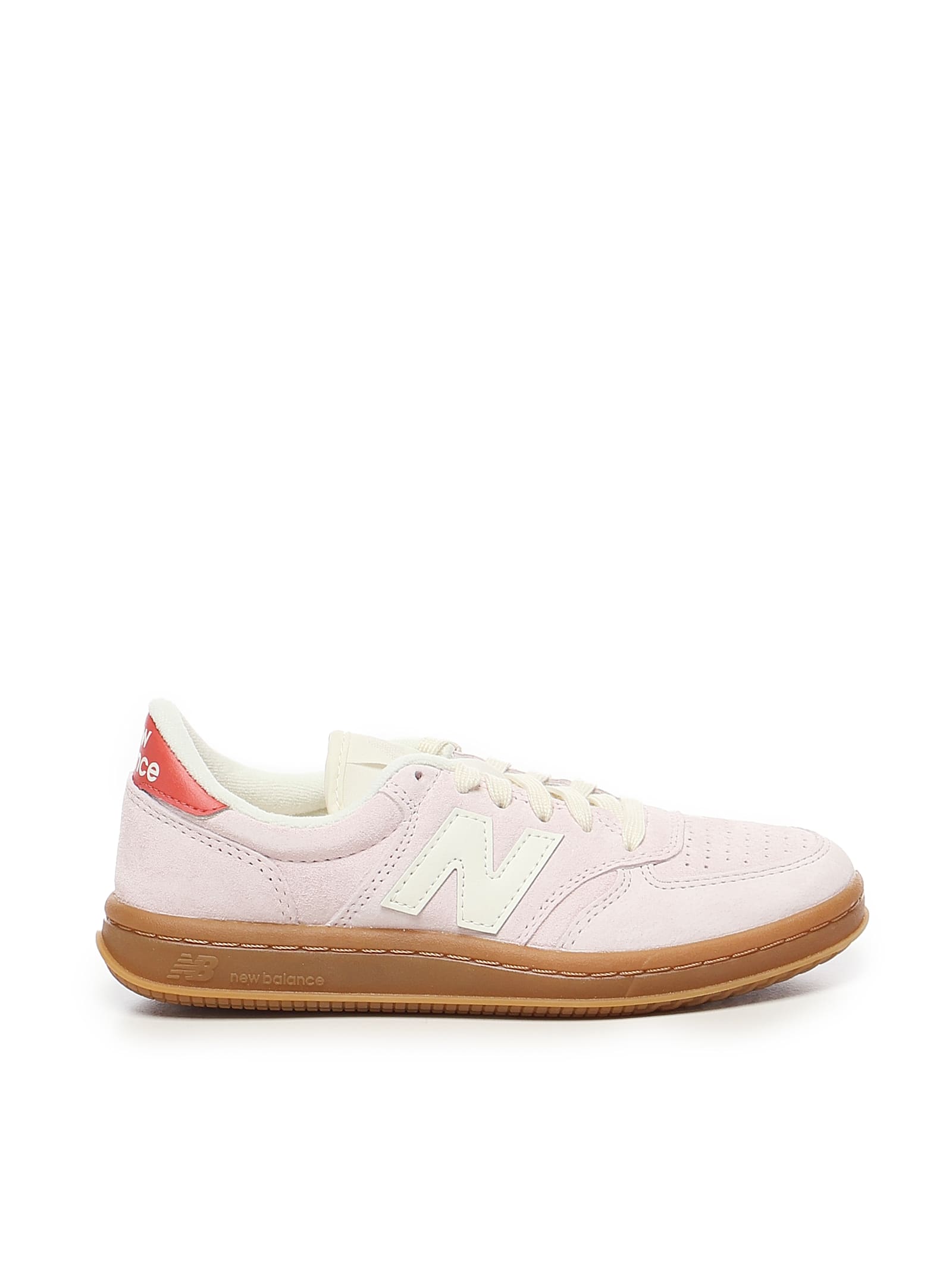 New Balance Sneaker Logo Contrast Heel In Pink