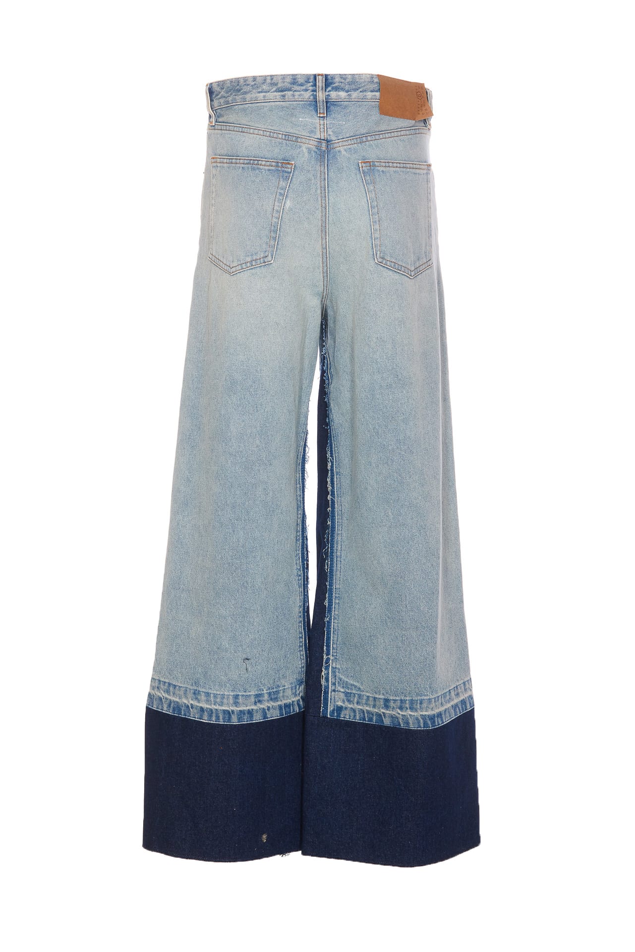 Shop Mm6 Maison Margiela Patch Jeans In Blue