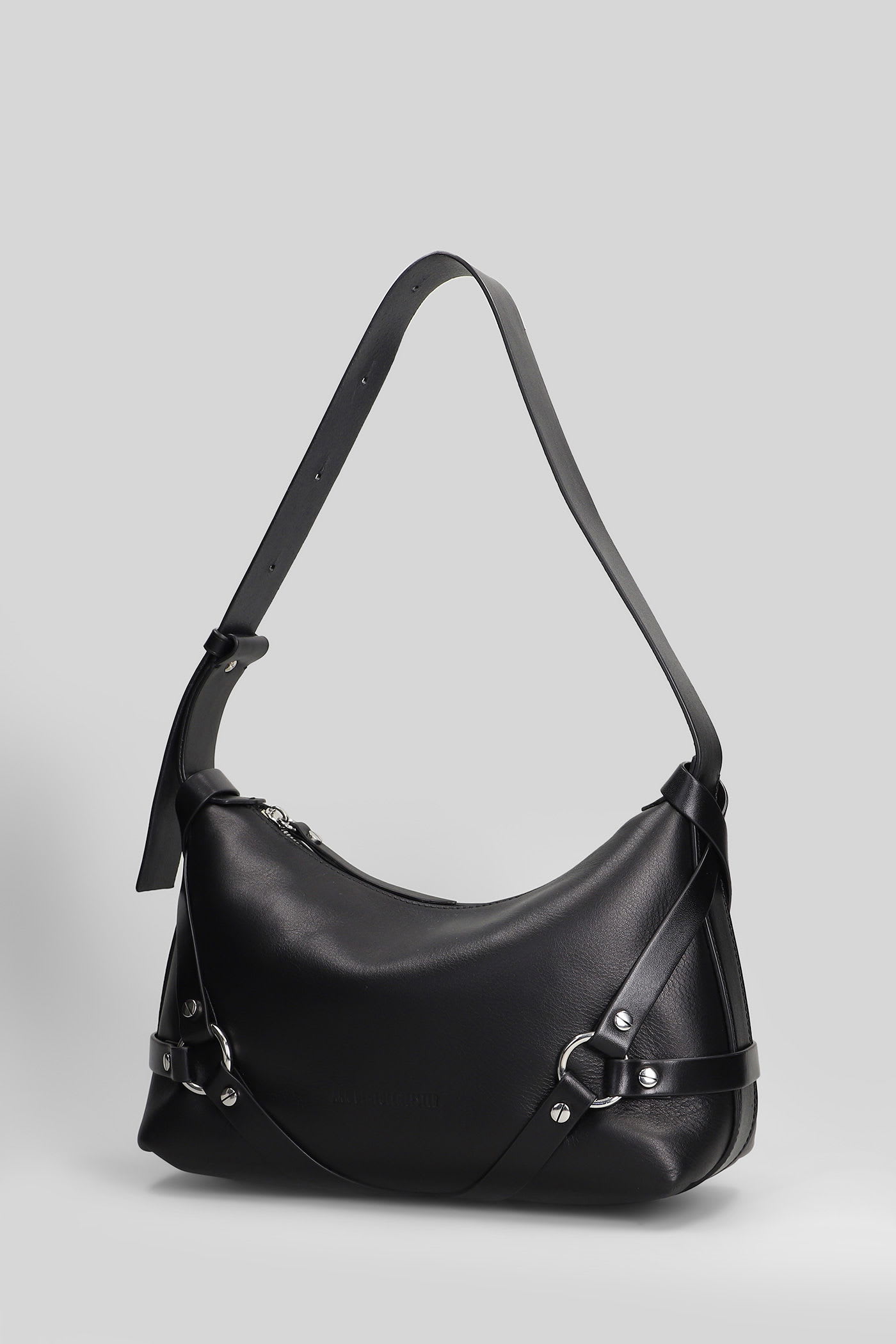 Ann Demeulemeester Tamar Shoulder Bag In Black Leather In Black