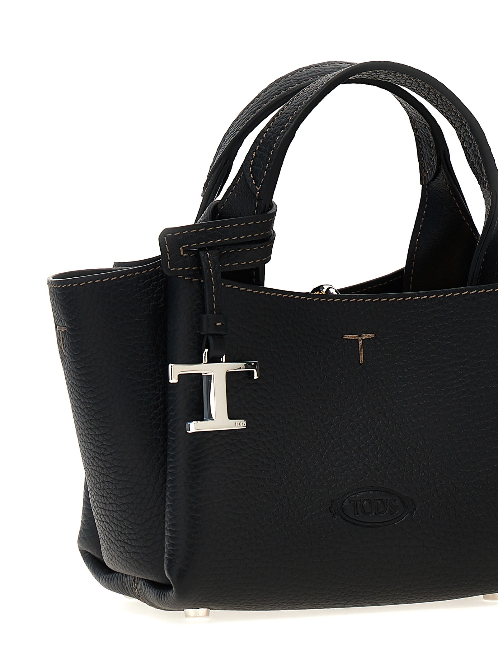 Tod's Micro Leather Handbag In Black