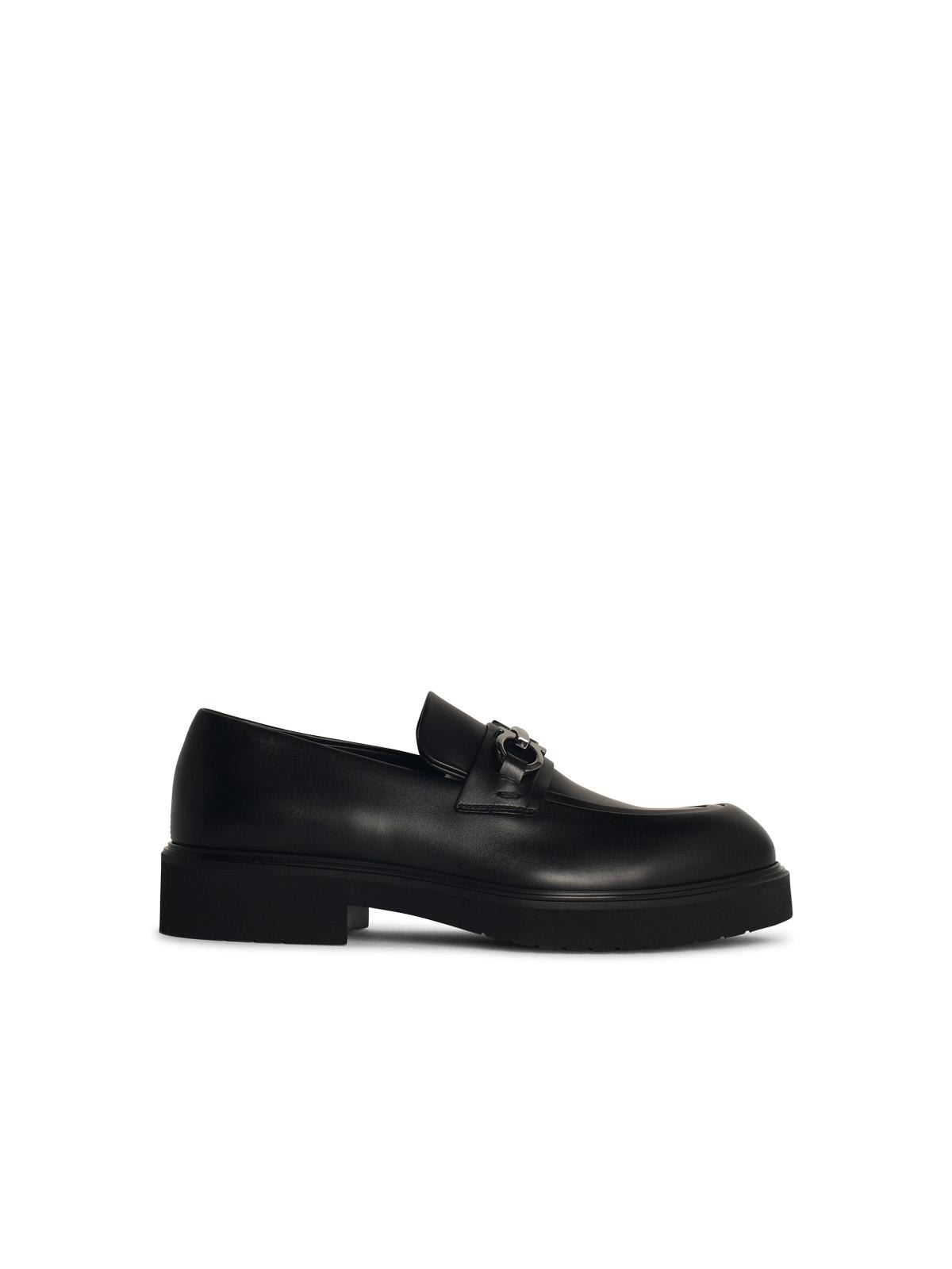 Shop Ferragamo Fiorello Black Leather Loafers