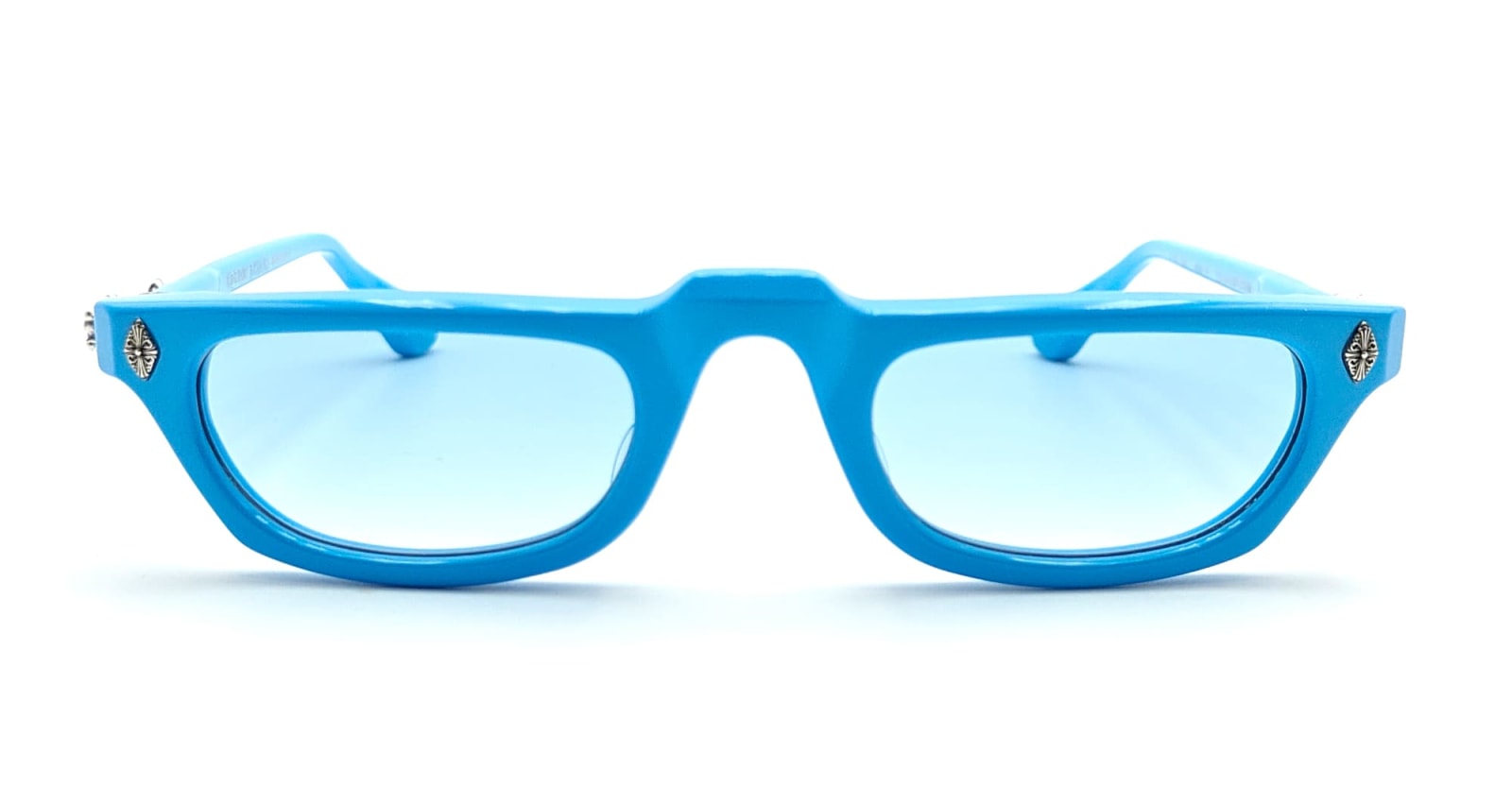 Shop Chrome Hearts Ed-ucuntation - Blew Tew Sunglasses In Blue