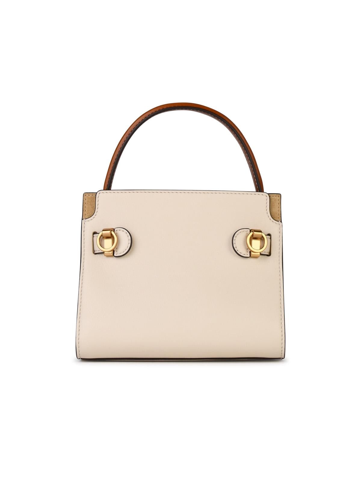 Shop Tory Burch Lee Radziwill Cream Leather Mini Bag