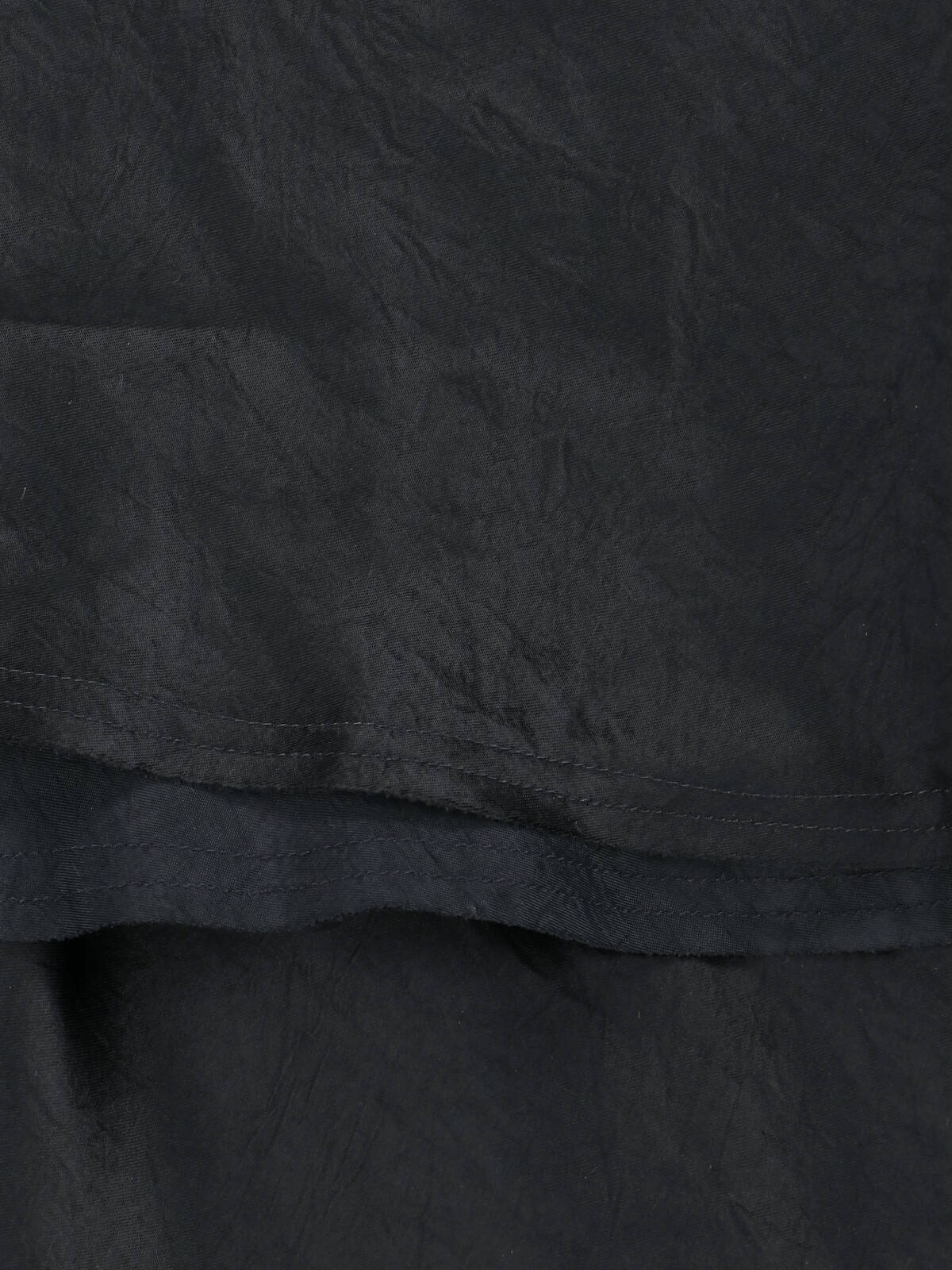 Maison Margiela Midi Satin Skirt With Pleated Hem In Black
