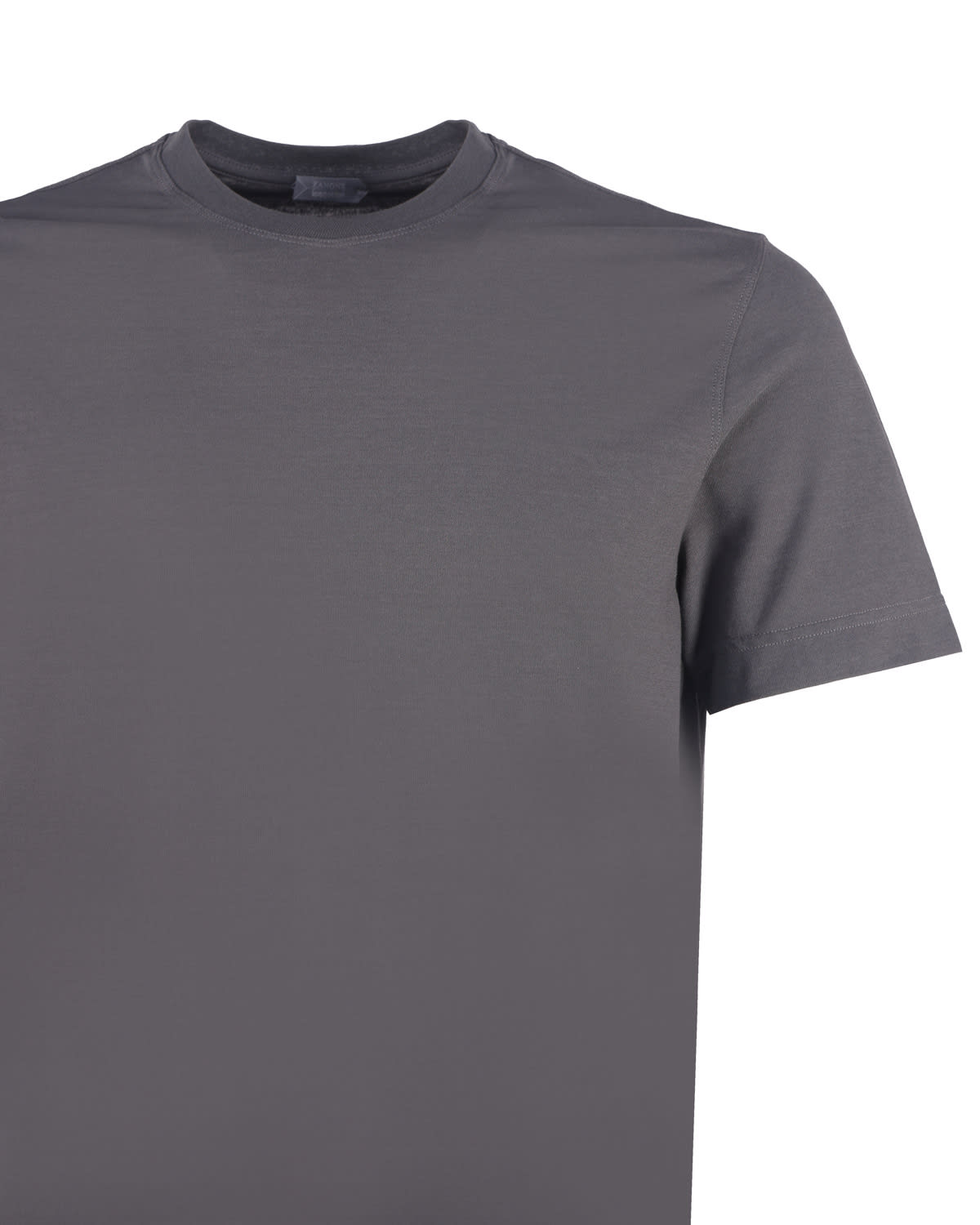 Shop Zanone Cotton T-shirt In Grey