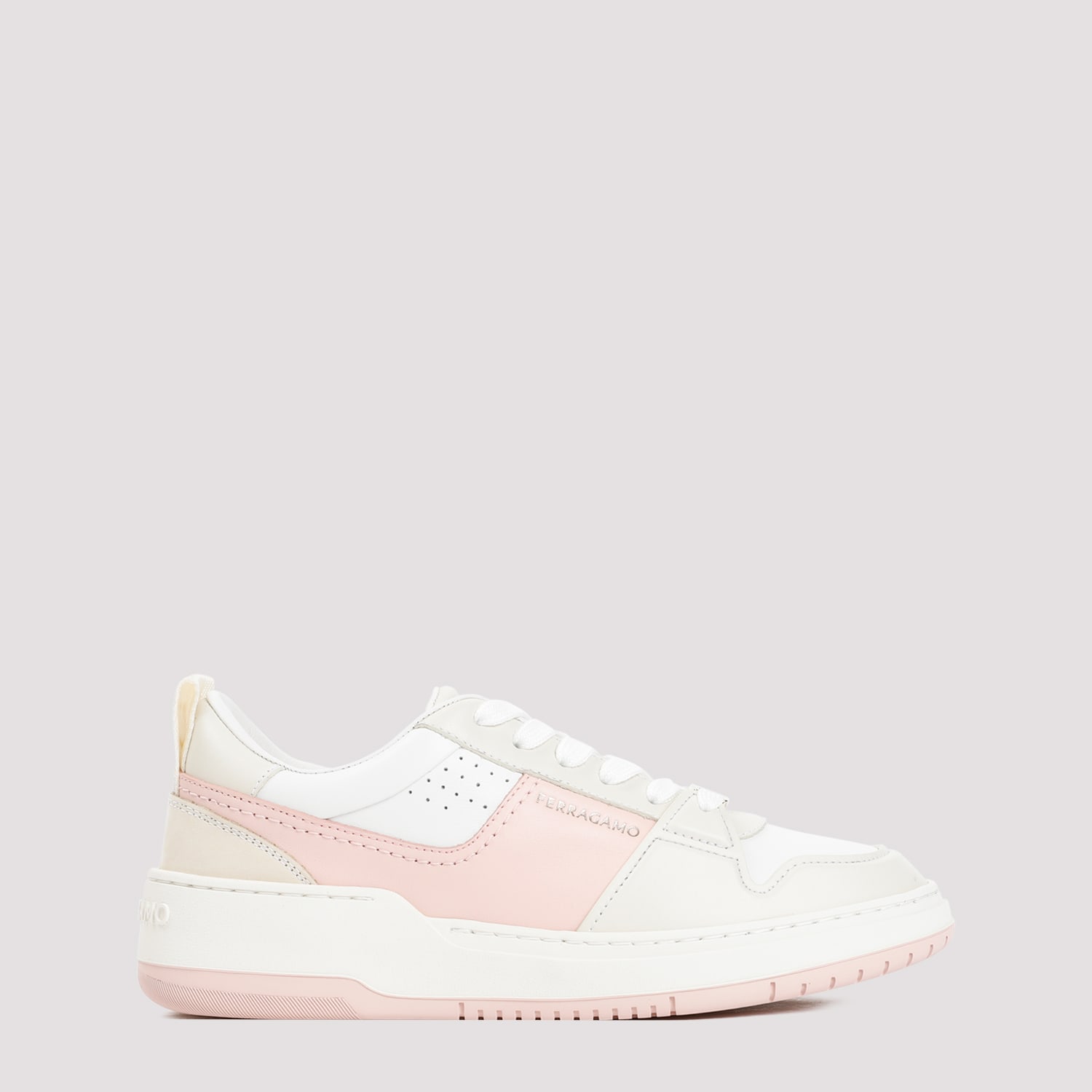 Shop Ferragamo Dennis Sneakers In Mascarpone