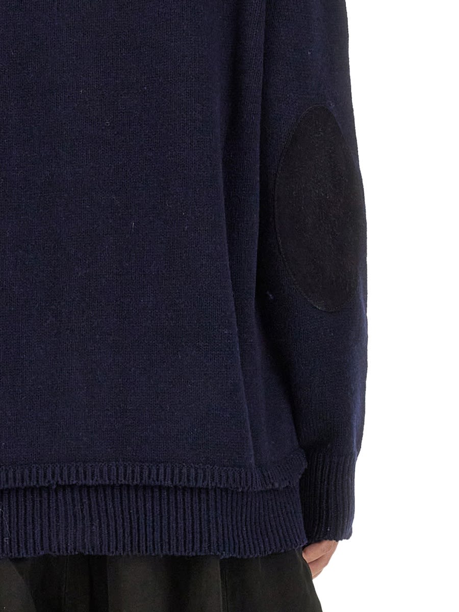 Shop Maison Margiela V-neck Cardigan In Blue