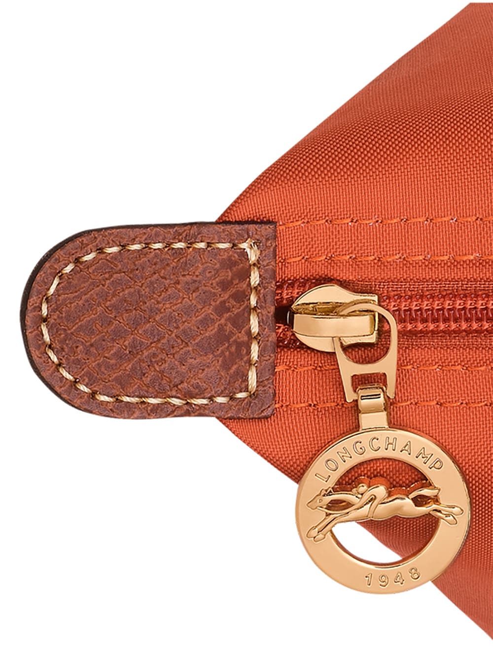 Longchamp Le Pilage Original Red Medium Tote Bag With Two Top Handles And Embossed Logo On The Front In Canvas In Red
