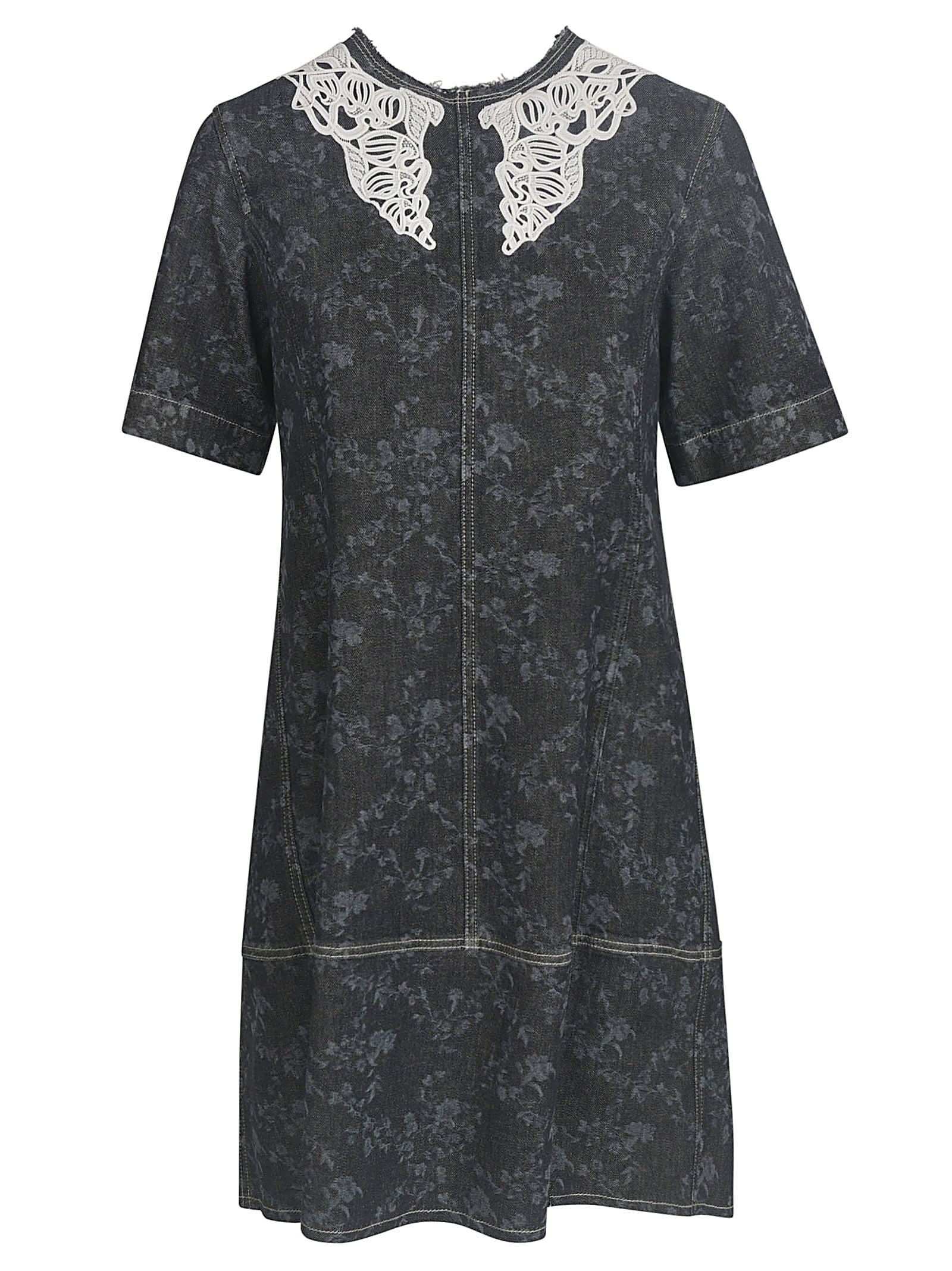 Chloé Rear Slit Embroidered Dress