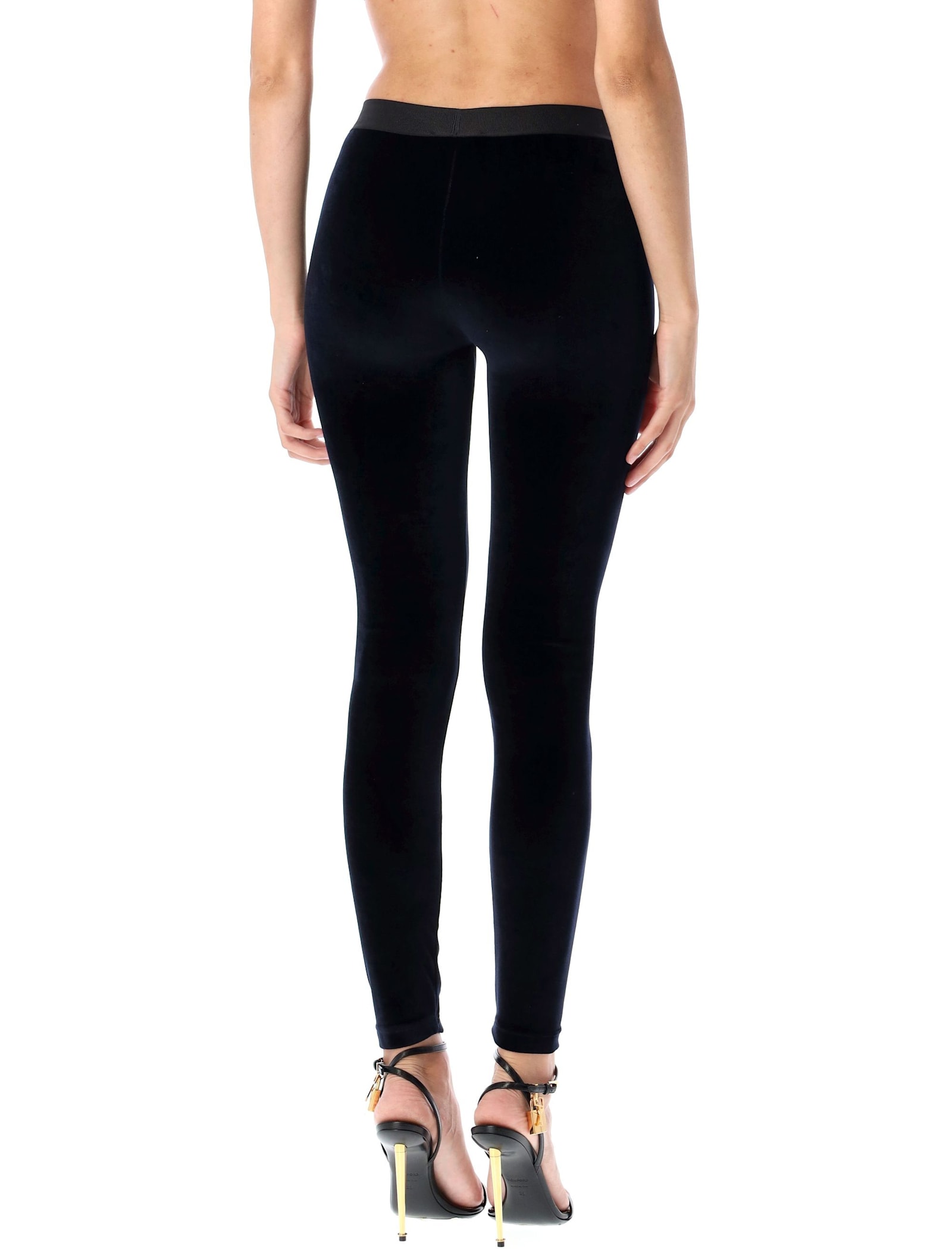 Tom Ford Branded Leggings In Blue