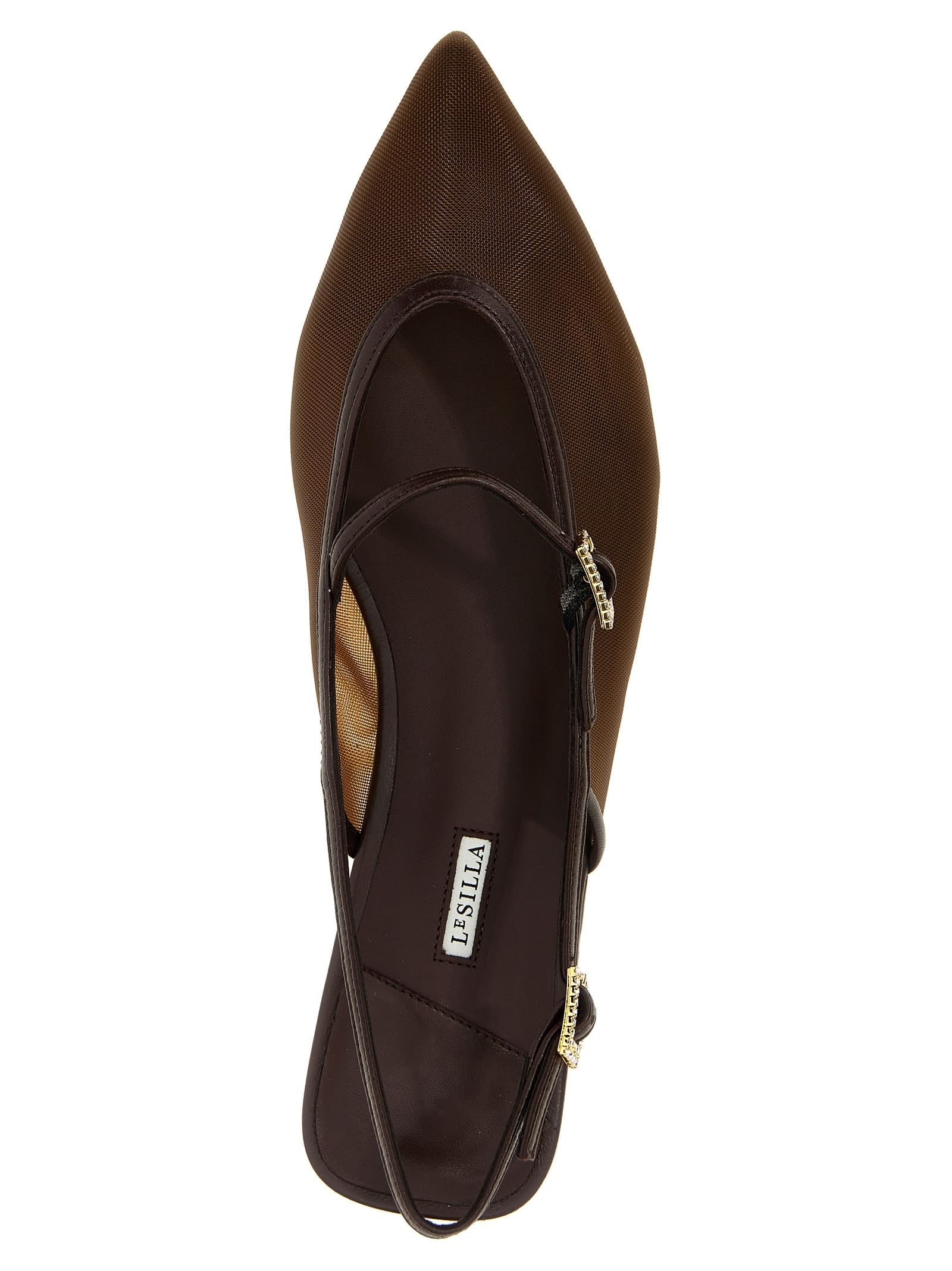 Shop Le Silla Morgana Slingback In Brown