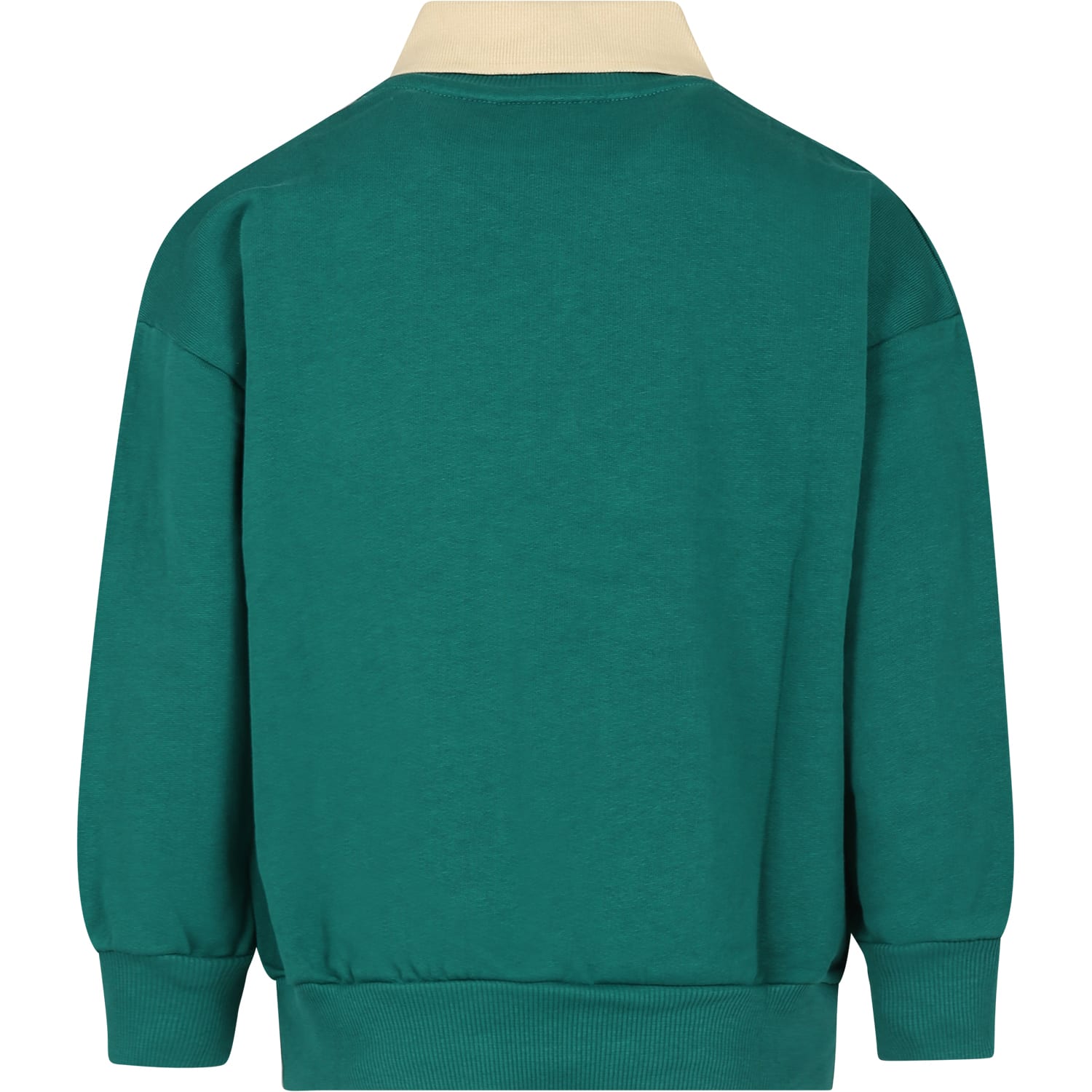 Shop Mini Rodini Green Sweatshirt For Kids With Writing