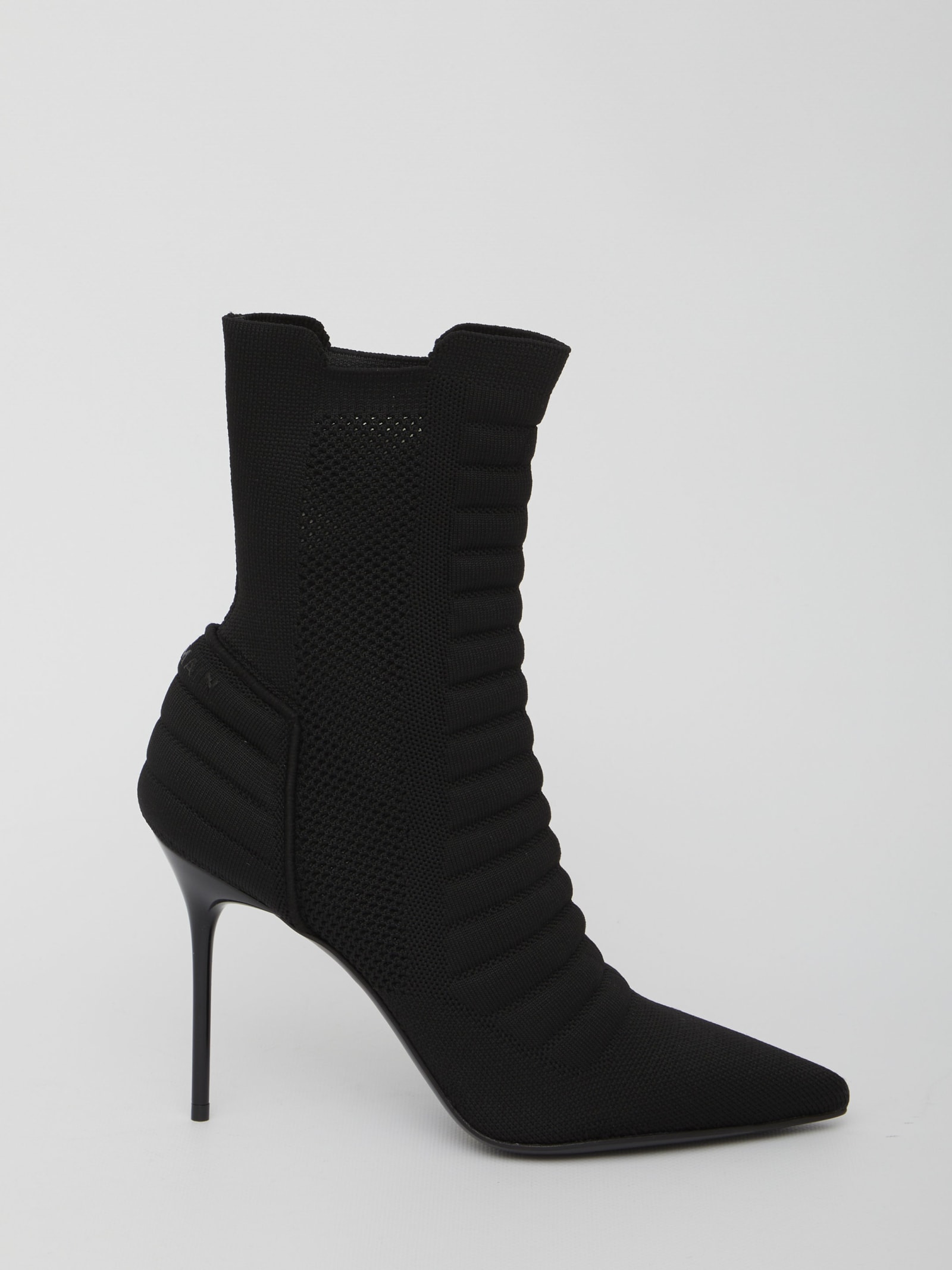 Balmain Black Fabric Boots