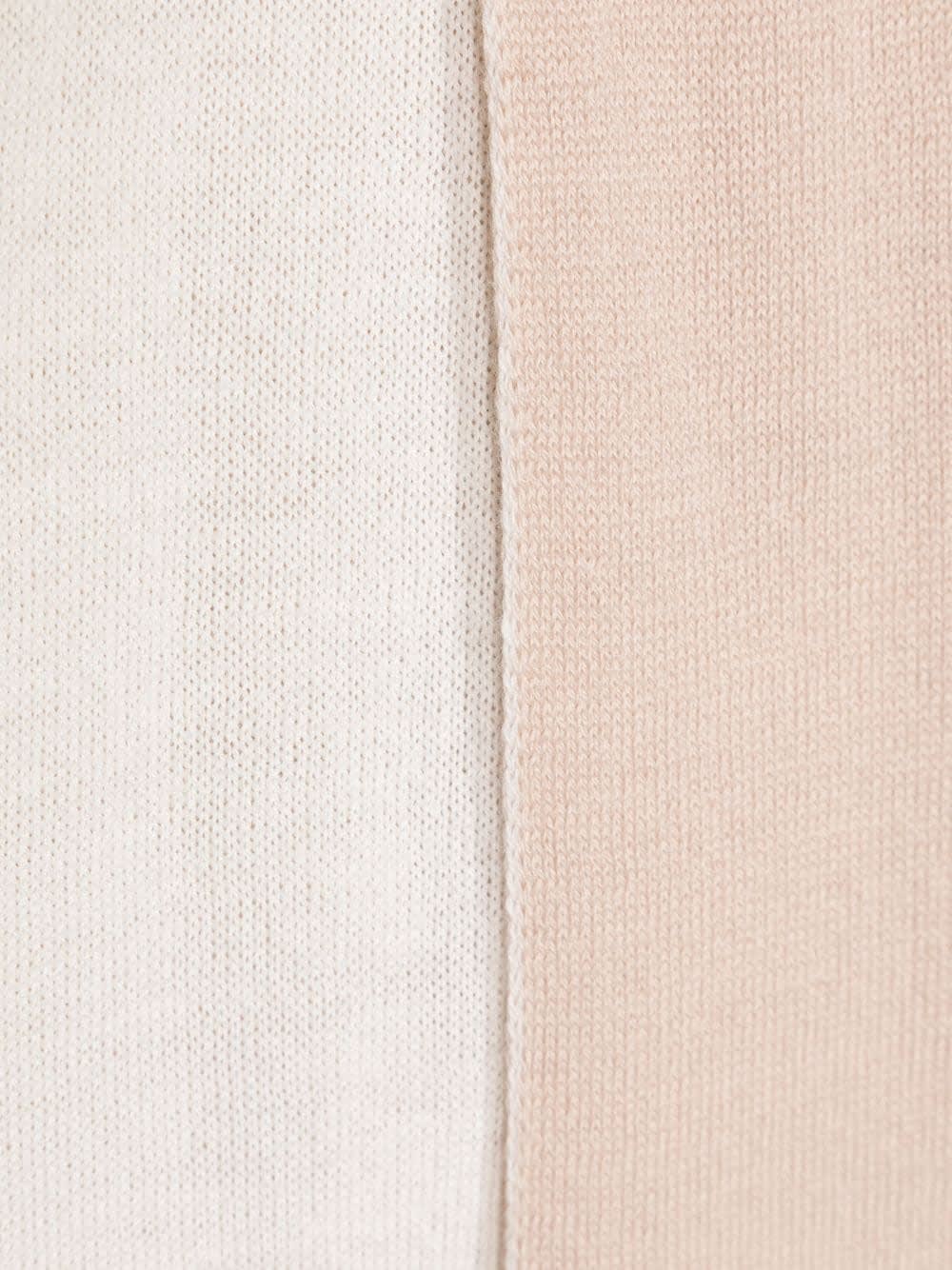 Shop Palm Angels Reversible Beige And White Scarf With Logo In Pink