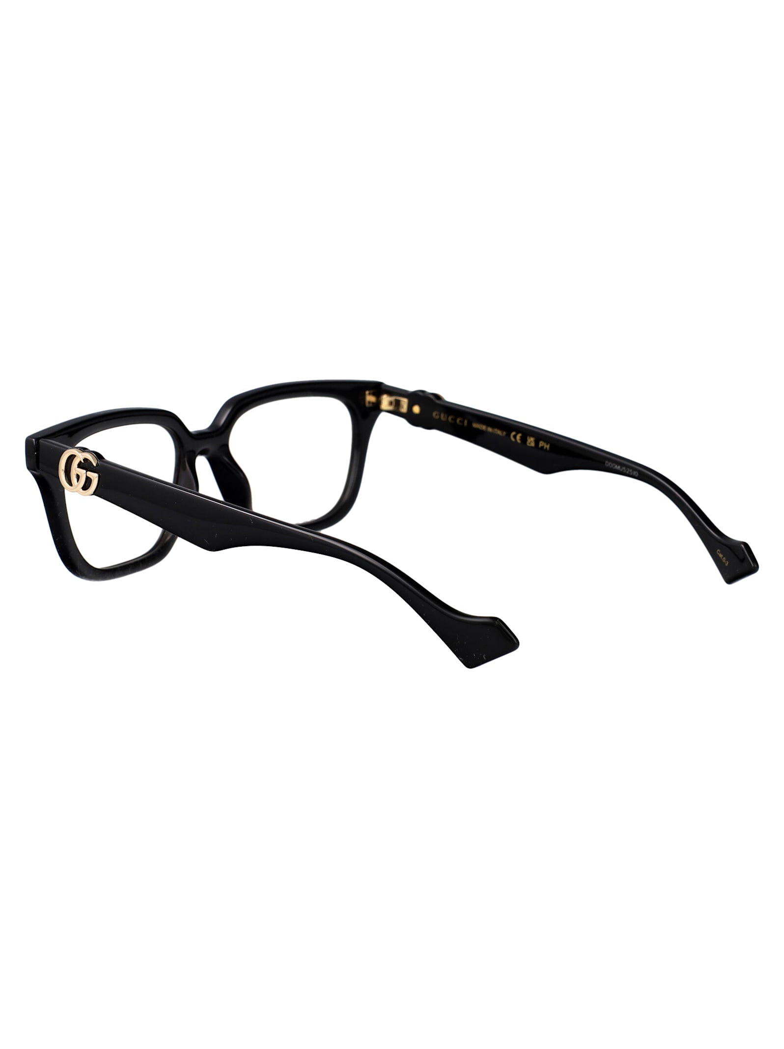 Gucci Gg1536o Square-frame Glasses In 001 Black Black Transparent
