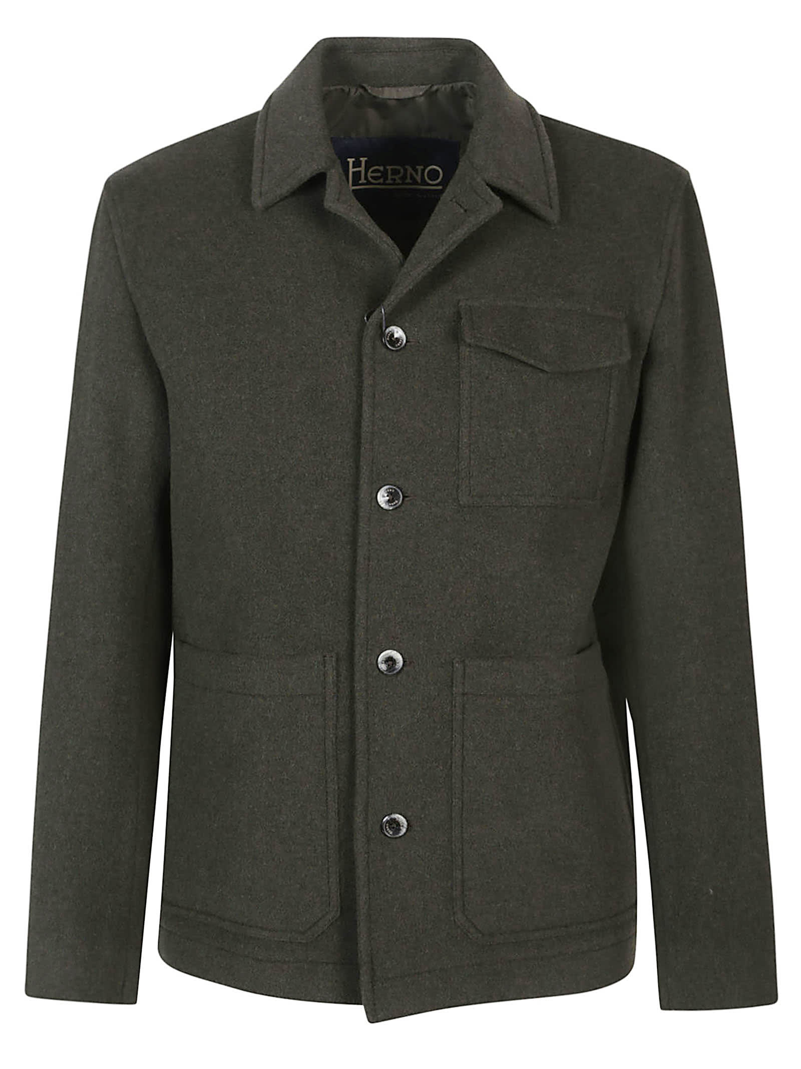 Herno Field Jacket In Green